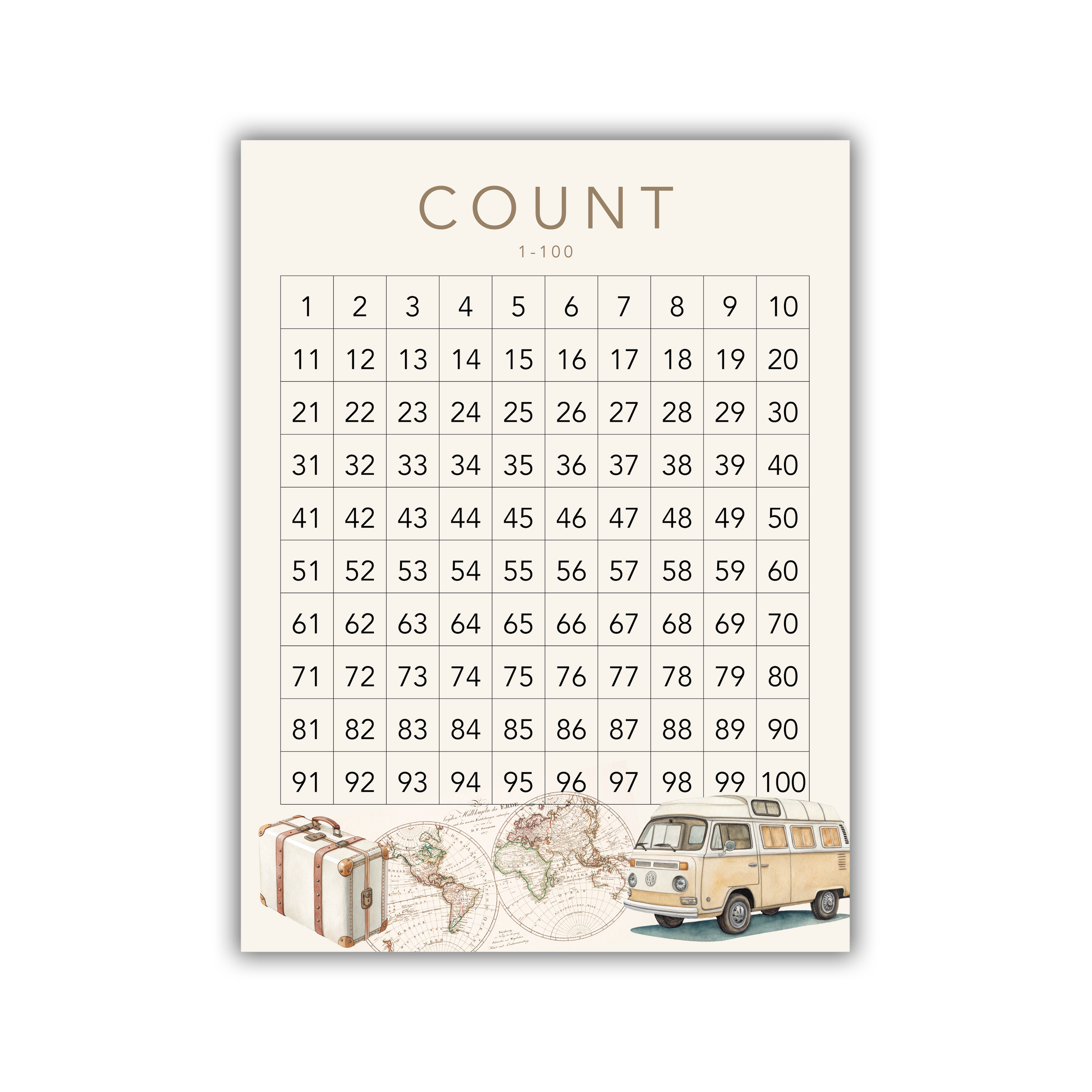 Counting Chart | 18x24 | Digital Download