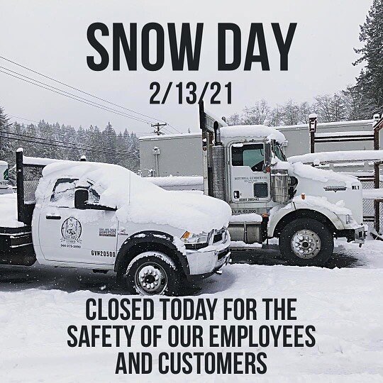 Snow day everyone! We made the call to remain closed today! Sorry for the inconvenience.