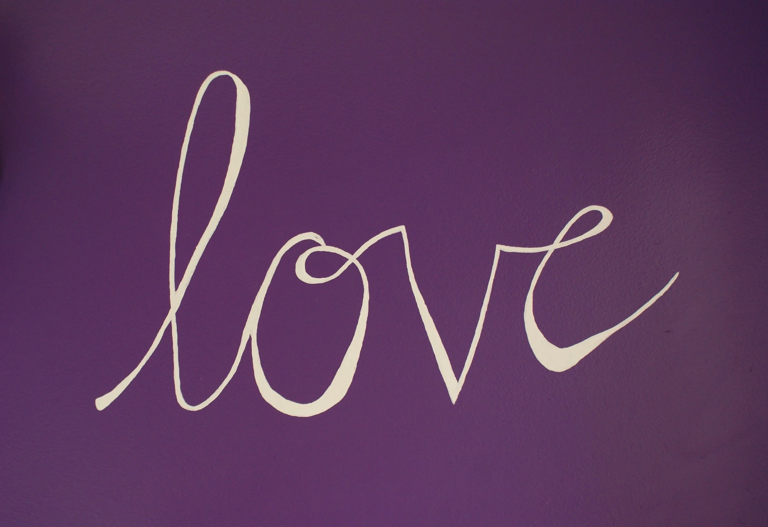 Lettering in private home, 15" x 2', 2012, housepaint