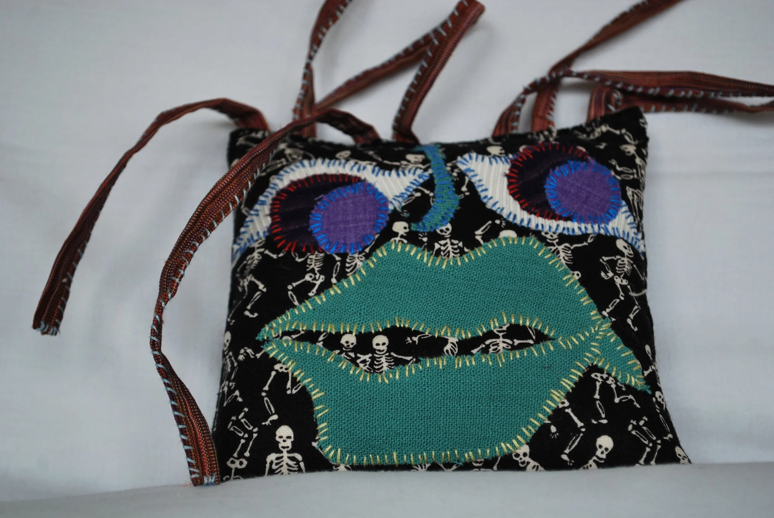 Mini Ooga Booga Cat Toys, 4" x 4", invented winter 2015, fabric & thread