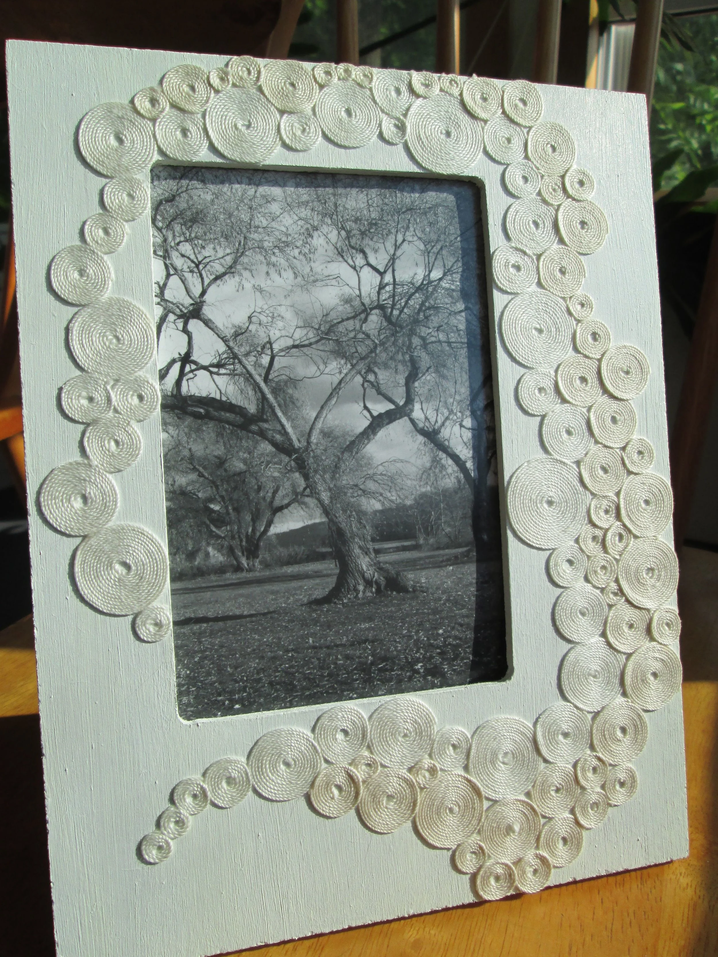 Desk Frame, Spiraled String Enhanced, 7" x 9", invented 2013