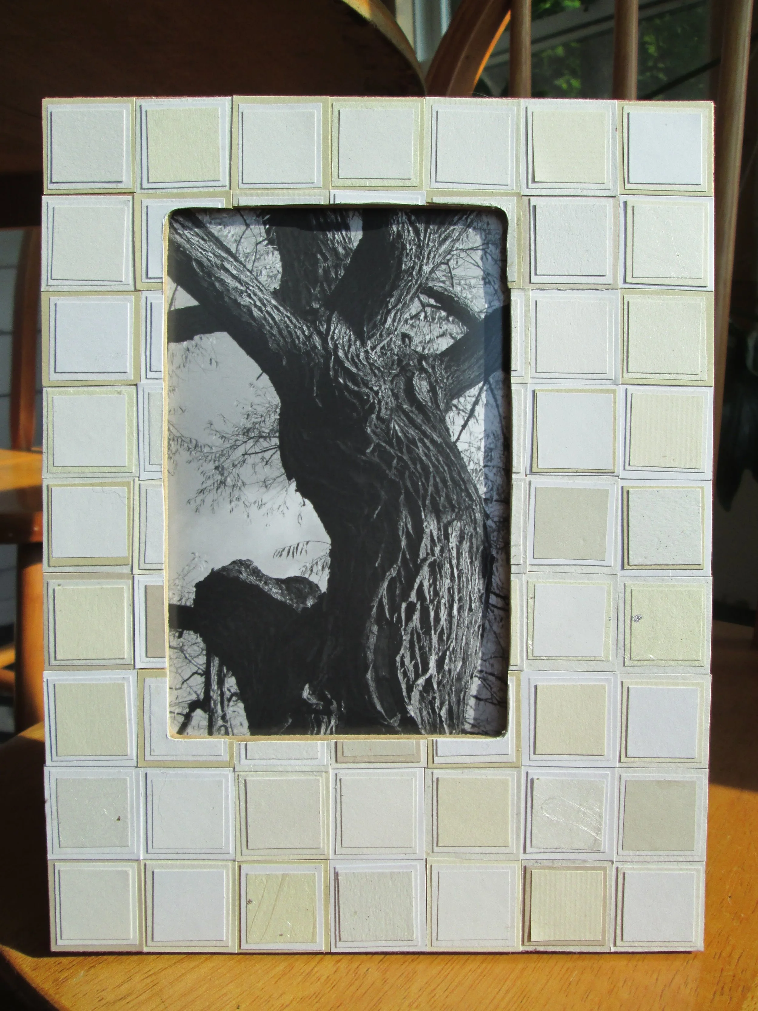 Desk Frame, Layered Paper Enhanced, 7" x 9", invented 2013
