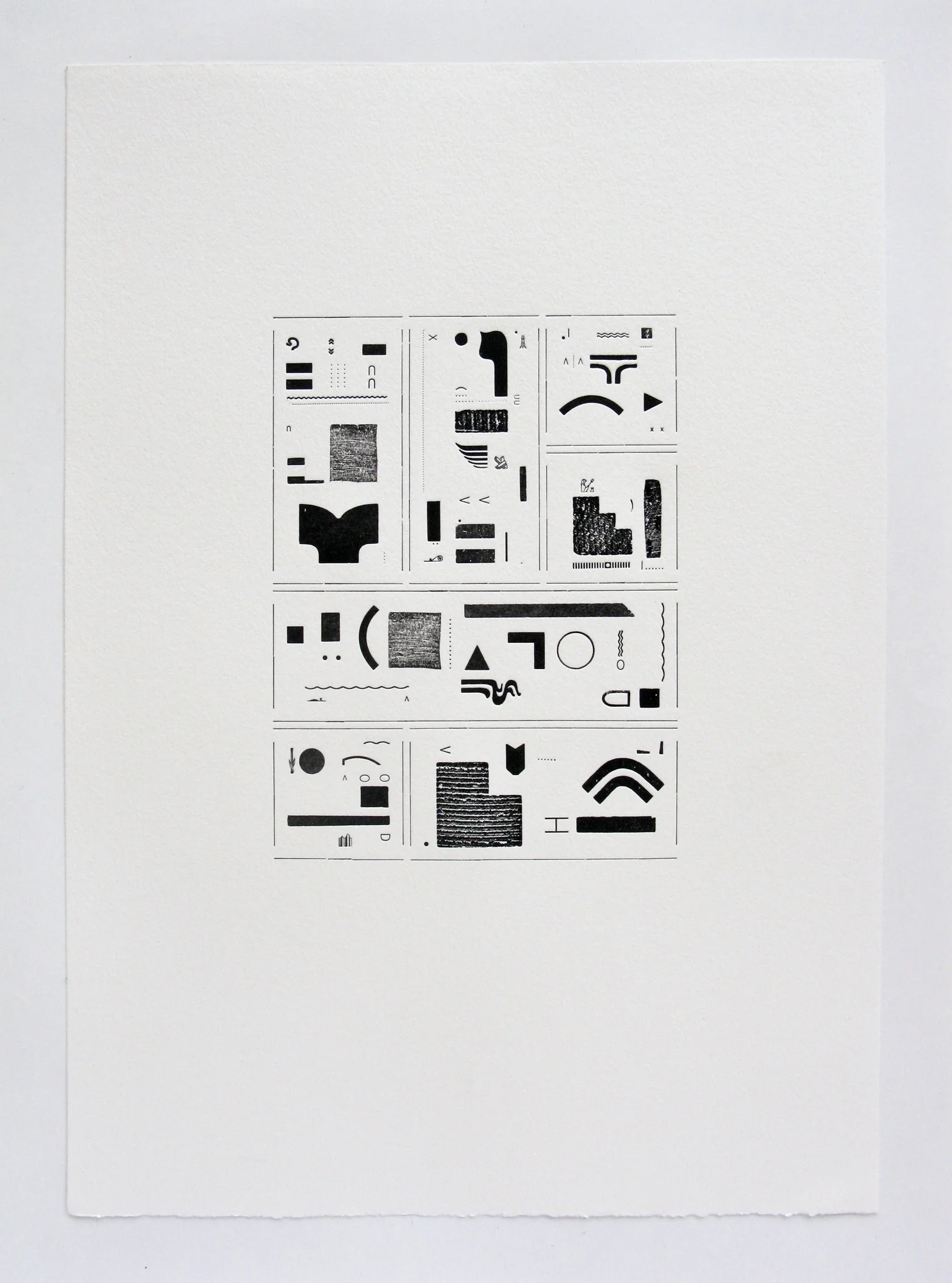 Hieroglyphic Silence I , letterpress, 2017