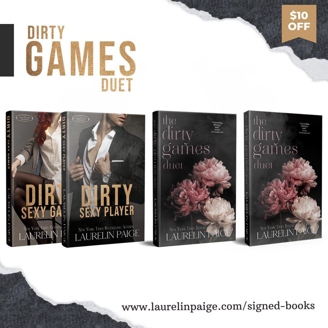 If you've just read Dirty Games for free (free thru Sunday), then you might have fallen for this playboy cinnamon roll and need him on your shelf, and I've got your back. 

I'm giving $10 off the Dirty Games bundle, in paperback or hardcover, alterna
