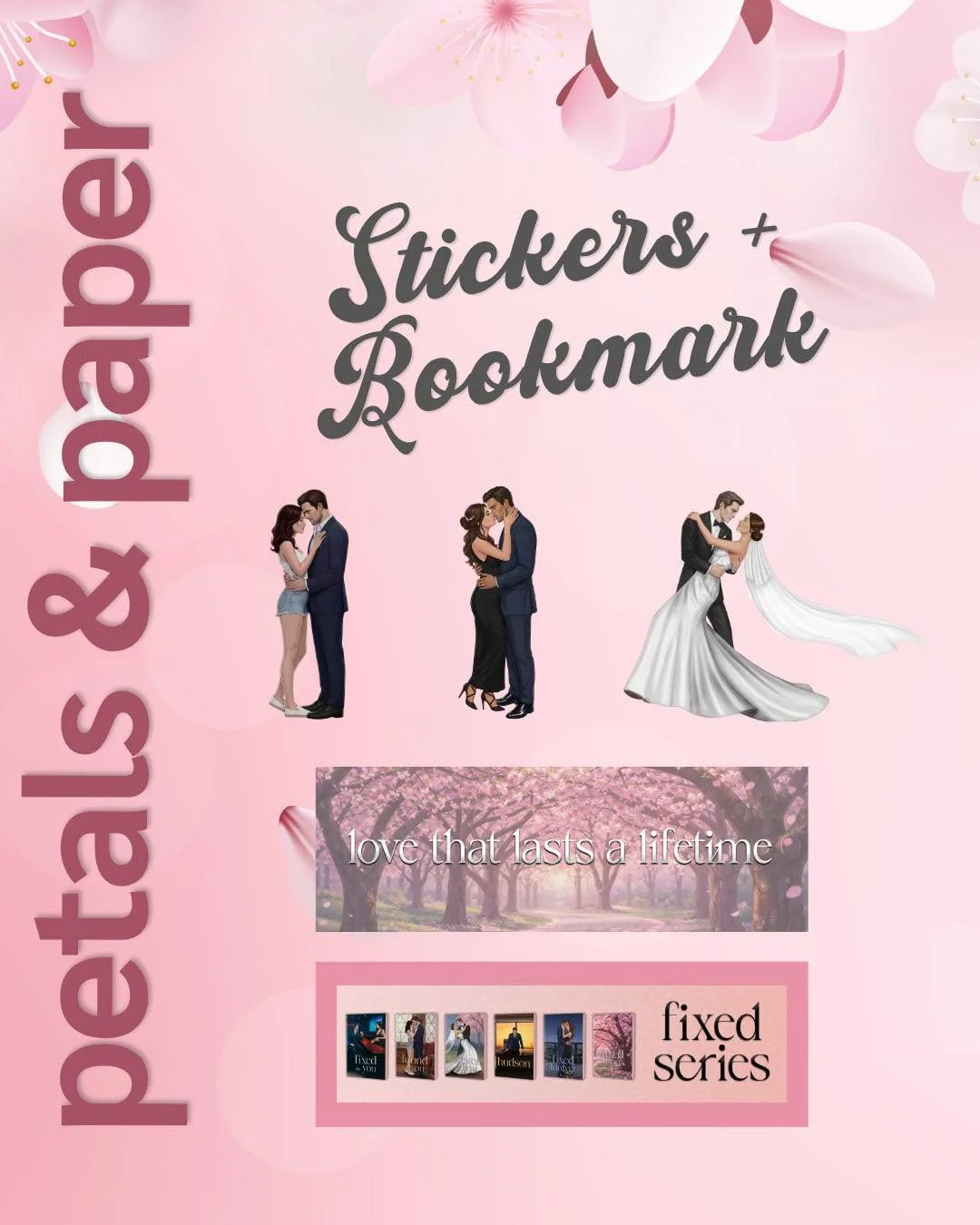 The Petals &amp; Paper tier includes exclusive swag&mdash;stickers and a bookmark&mdash;to bring a little extra piece of the series to your shelves&hellip; soft, romantic, and made to keep 💕