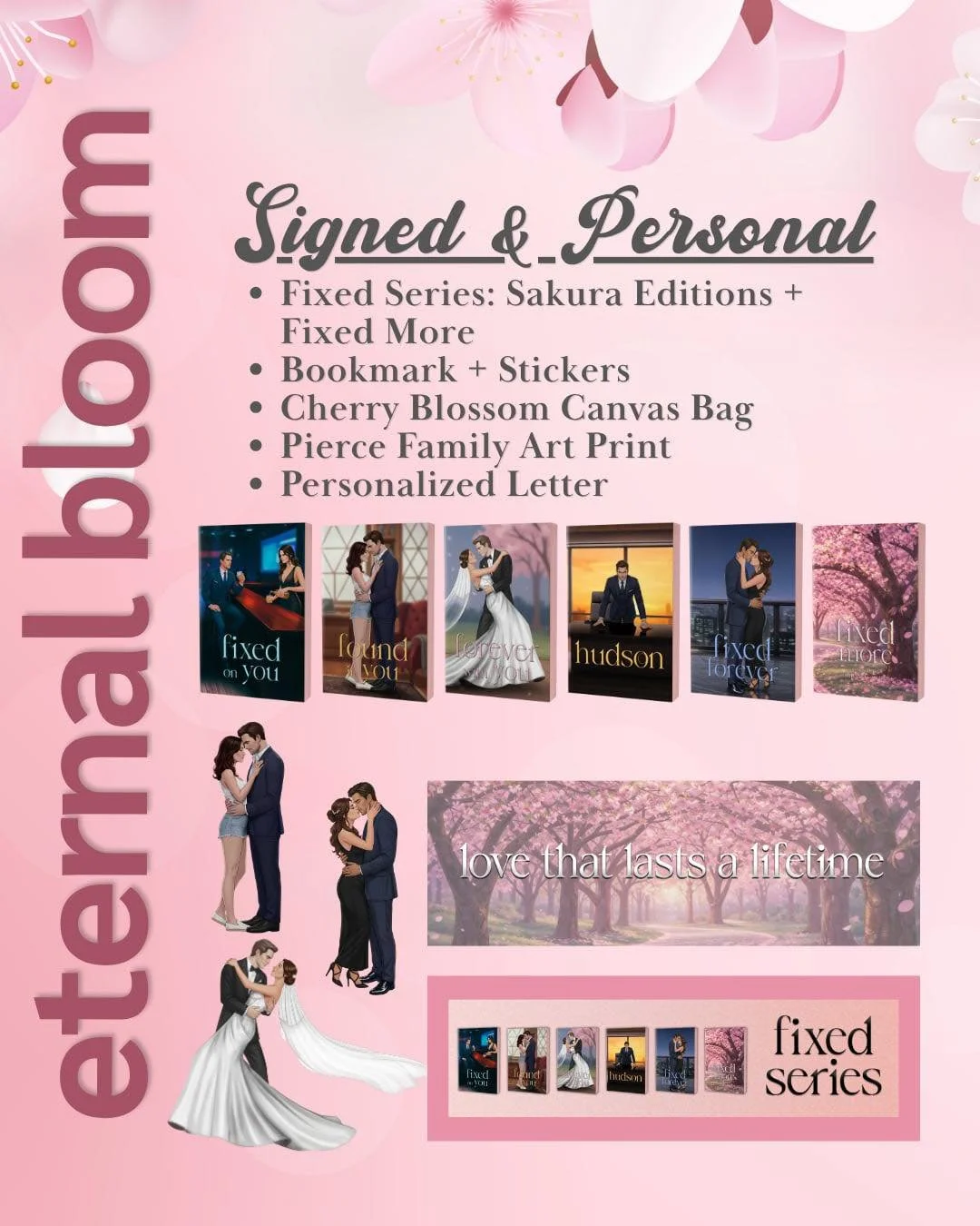 Eternal Bloom isn&rsquo;t just a tier&hellip; it&rsquo;s a keepsake. 🌸⁣
⁣
Signed set. Exclusive art. Cherry blossom details.⁣
And a note from me&hellip; just for you.⁣
⁣
Some editions you read.⁣
These you keep forever. 💕⁣
⁣
🌸 Link in bio