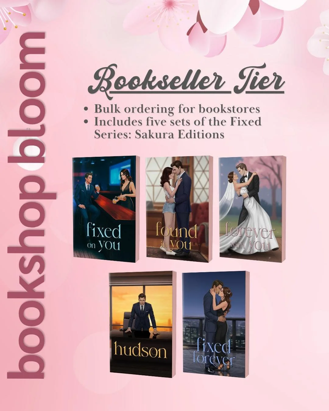 📚 Calling all bookstores 📚⁣
⁣
Our Bookseller Tier is here! Perfect for stocking something truly special, this tier includes five full sets of the Fixed Series: Sakura Editions&mdash;a stunning addition your customers will fall in love with.⁣
⁣
Whet