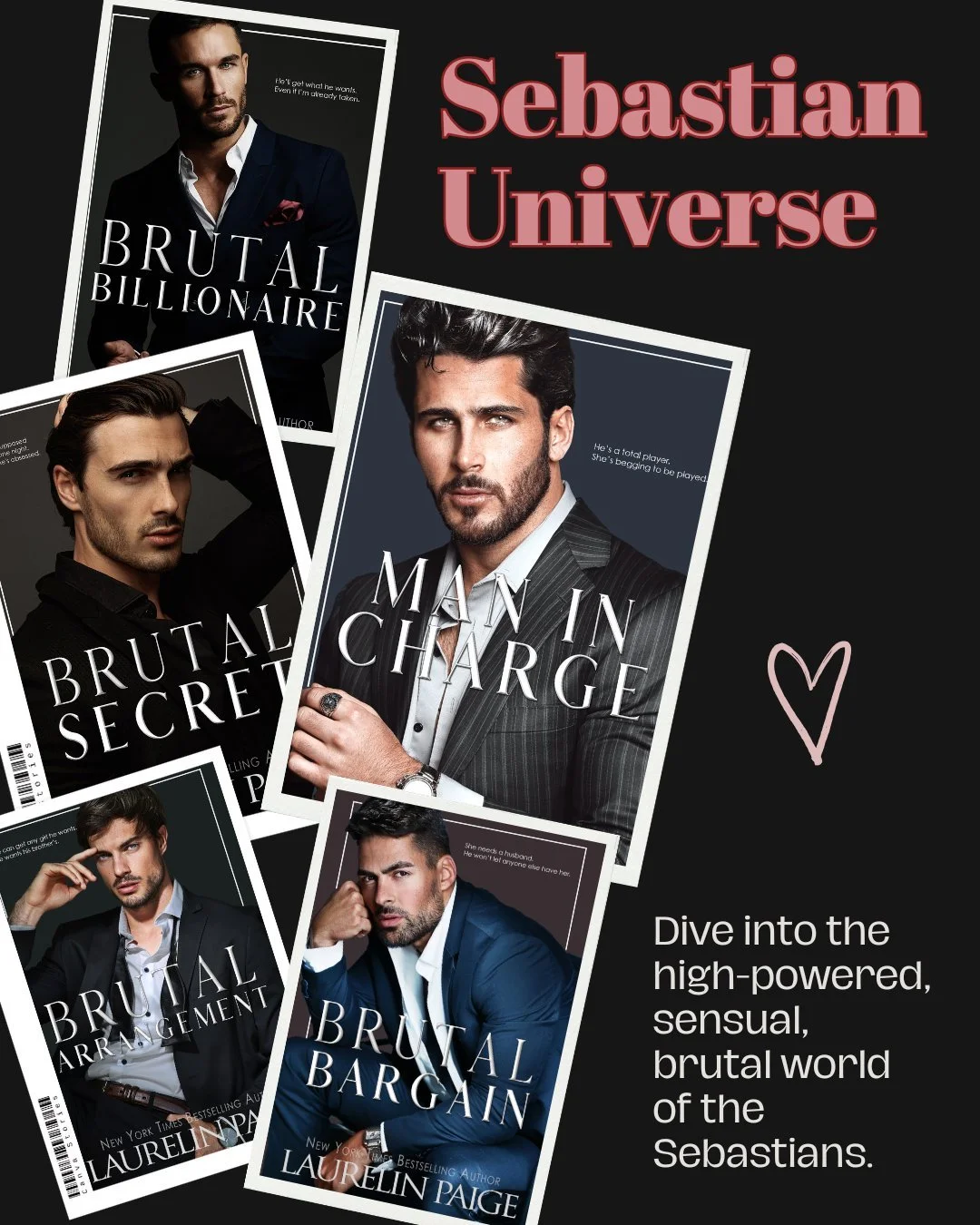 One universe.⁣
⁣
Five dangerously attractive men.⁣
⁣
Hundreds of bad decisions.⁣
⁣
And readers who swear they'll read "just one more chapter." 😭🔥⁣
⁣
Have you entered the Sebastian Universe yet?⁣
⁣
📚 Which book would you start with:⁣
💼 M