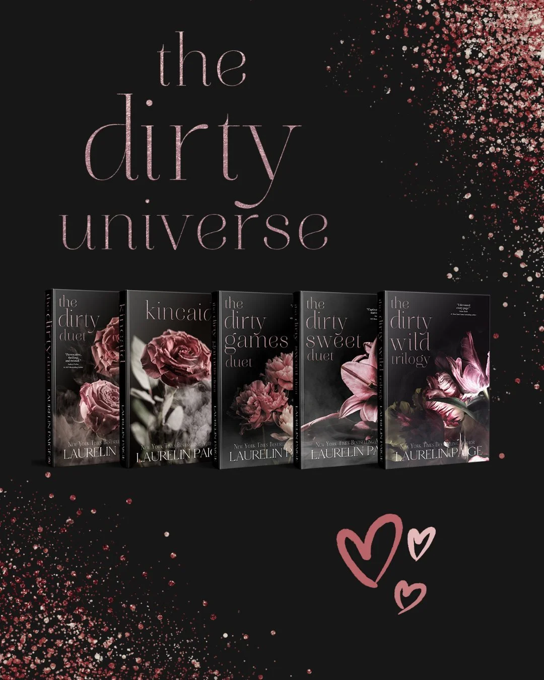 The covers? Gorgeous. 🌹⁣
⁣
The pink sprayed edges? Perfection. 💗⁣
⁣
The men of Reach?⁣
⁣
An absolute disaster for your emotional well-being. 🥵⁣
⁣
Grab 𝑇ℎ𝑒 𝐷𝑖𝑟𝑡𝑦 𝑈𝑛𝑖𝑣𝑒𝑟𝑠𝑒 𝑠𝑝𝑒𝑐𝑖𝑎𝑙 𝑒𝑑𝑖𝑡𝑖𝑜𝑛𝑠 and discover the dirty, sweet,
