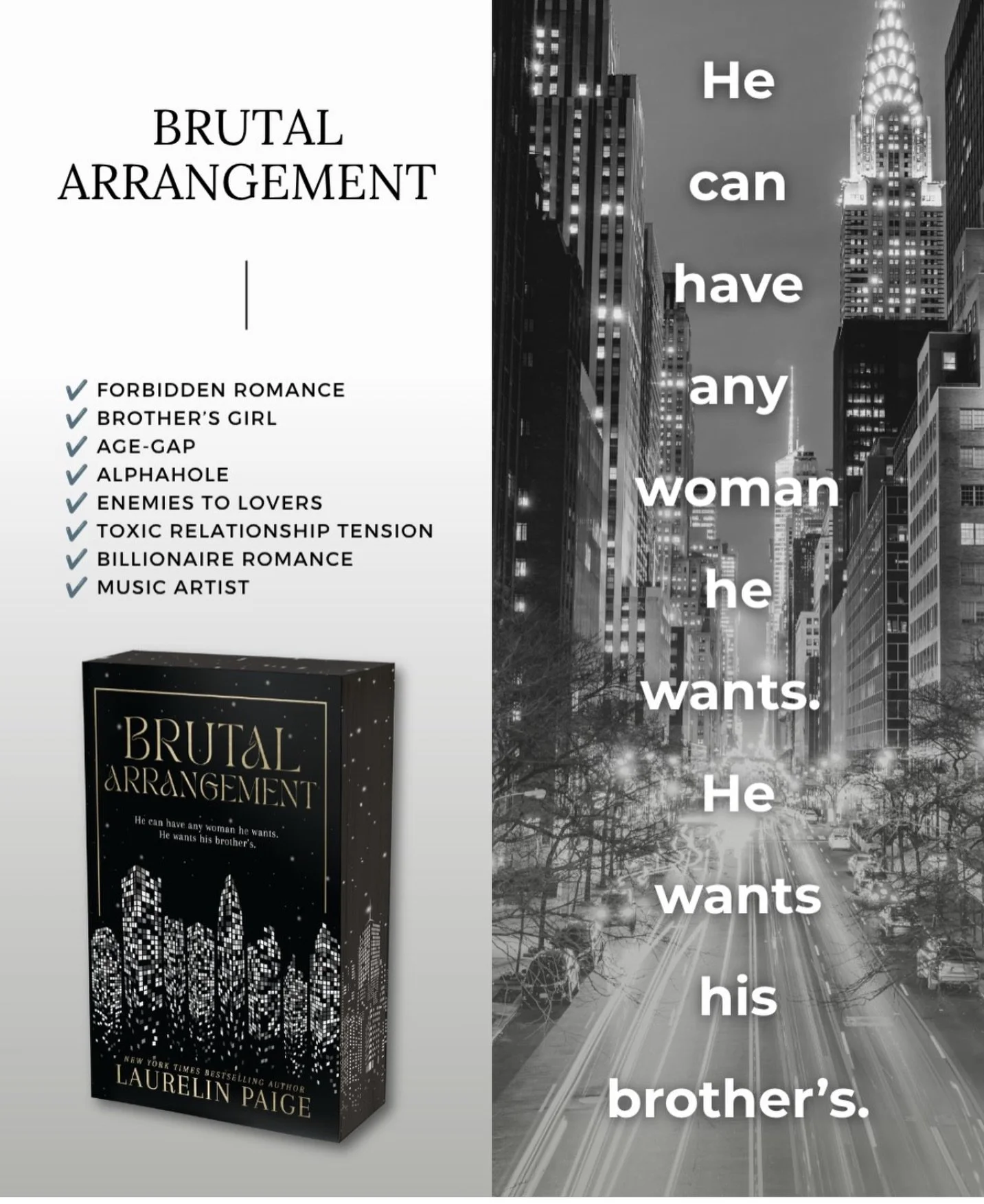 Brutal arrangement - Laurelin Paige #darkromancebooks #bookreccomendation #bookstagram #darkromancereads #agegap
