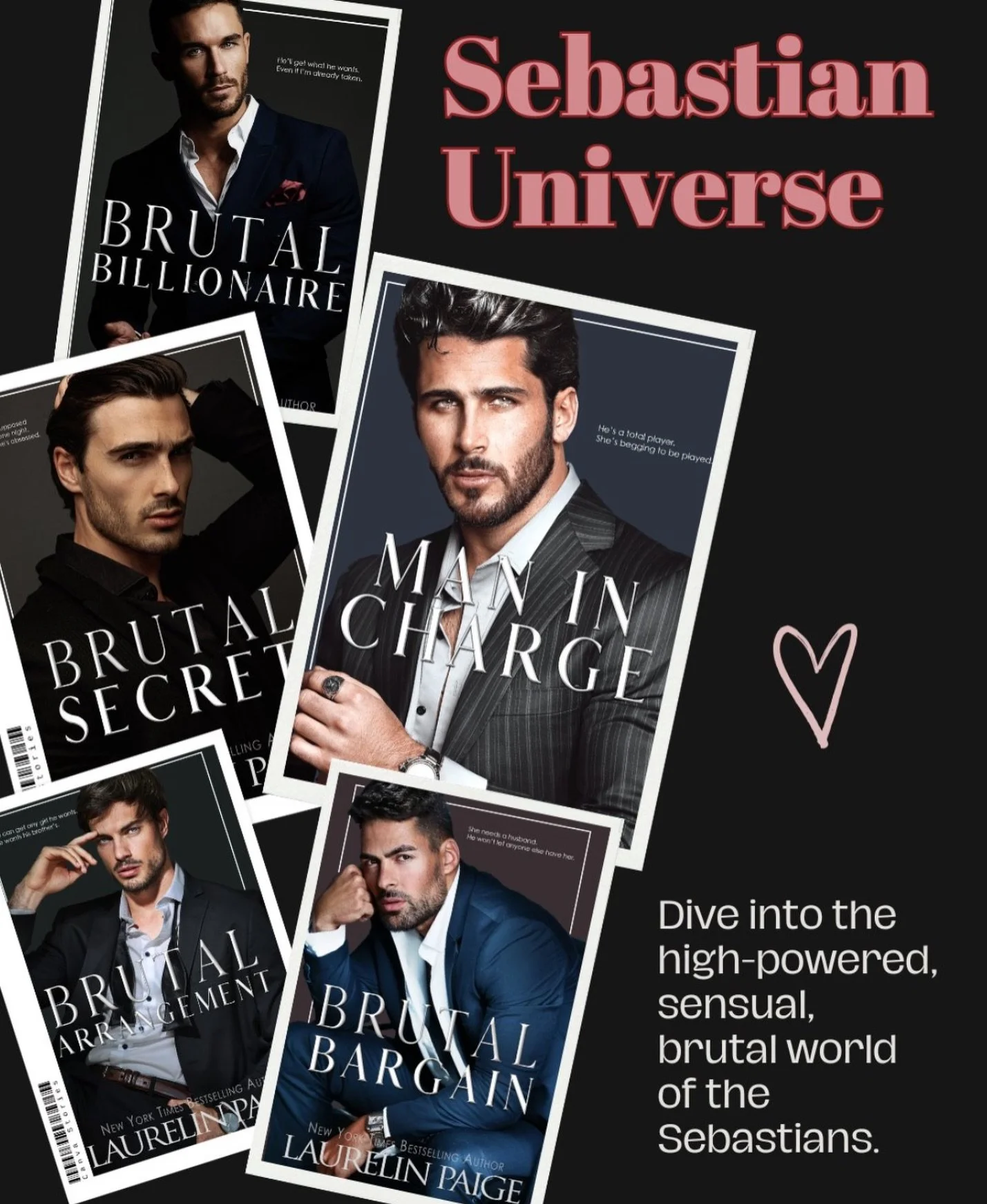 One universe.
Five dangerously attractive men.
Hundreds of bad decisions.

#darkromancereads #billionaires #bookstagram #bookrecommendations #booksbooksbooks