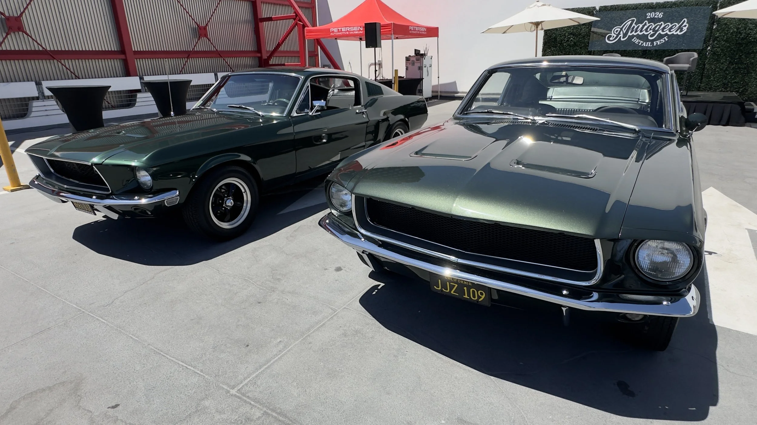 A JJZ109 Front End & ReelJJZ Left Front Quarter on display at the Petersen Museum