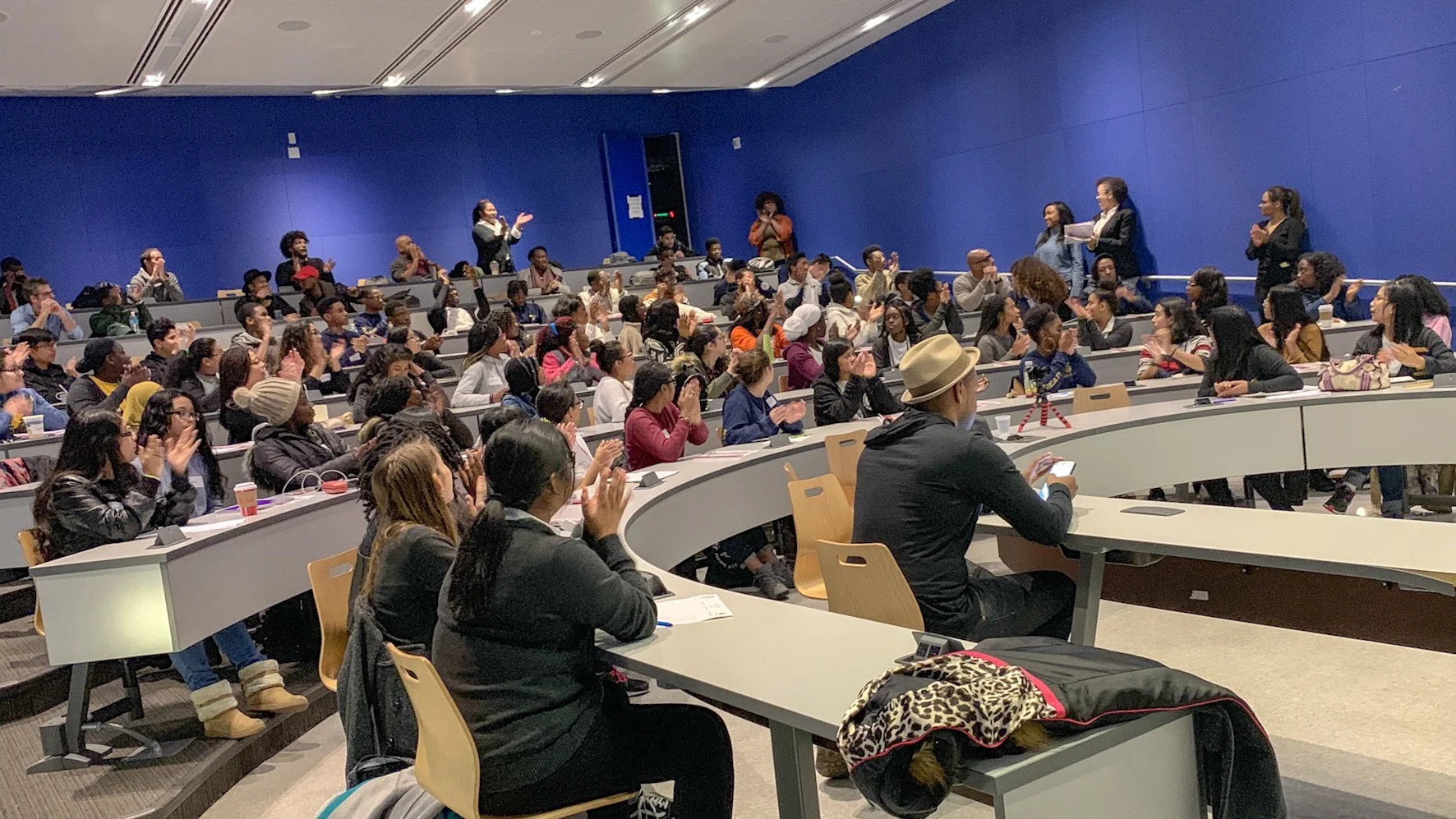 Students from the NYC Urban Ambassadors and NYC Great! programs participate in the Mental Health and Wellness Careers panel at John Jay College, November 10, 2018