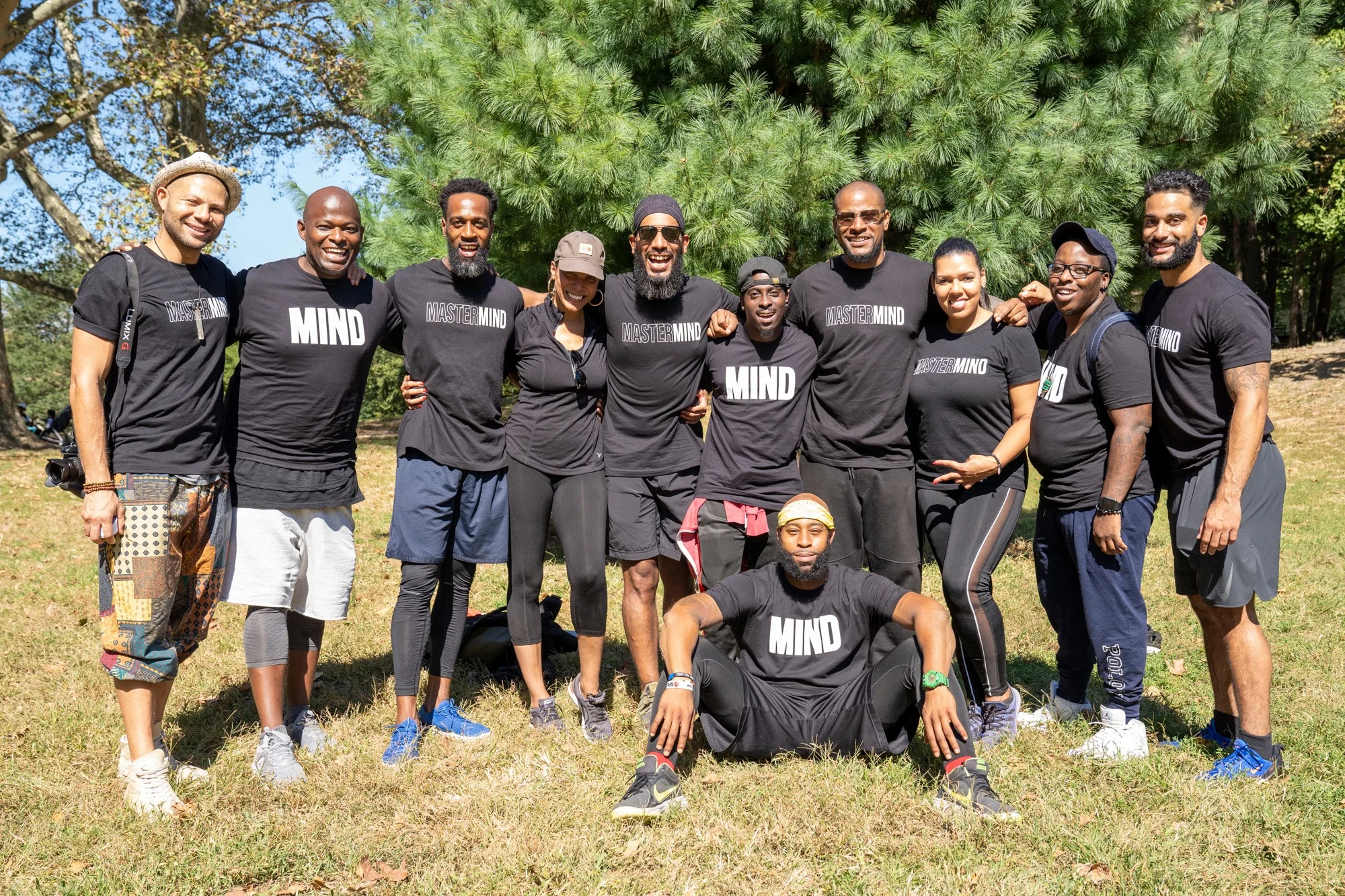 Mastermind Connect members gather for Black Men Meditate in Brooklyn, NY, with Brooklyn Borough President Eric Adams.