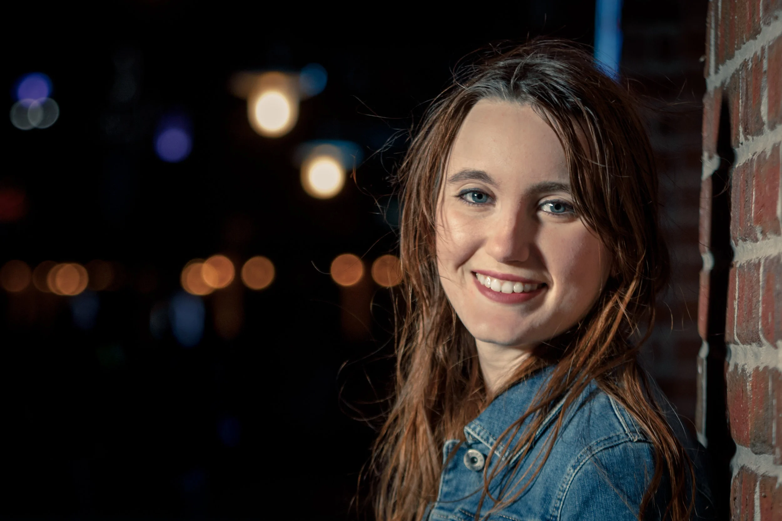 Night Head Shot of Amanda