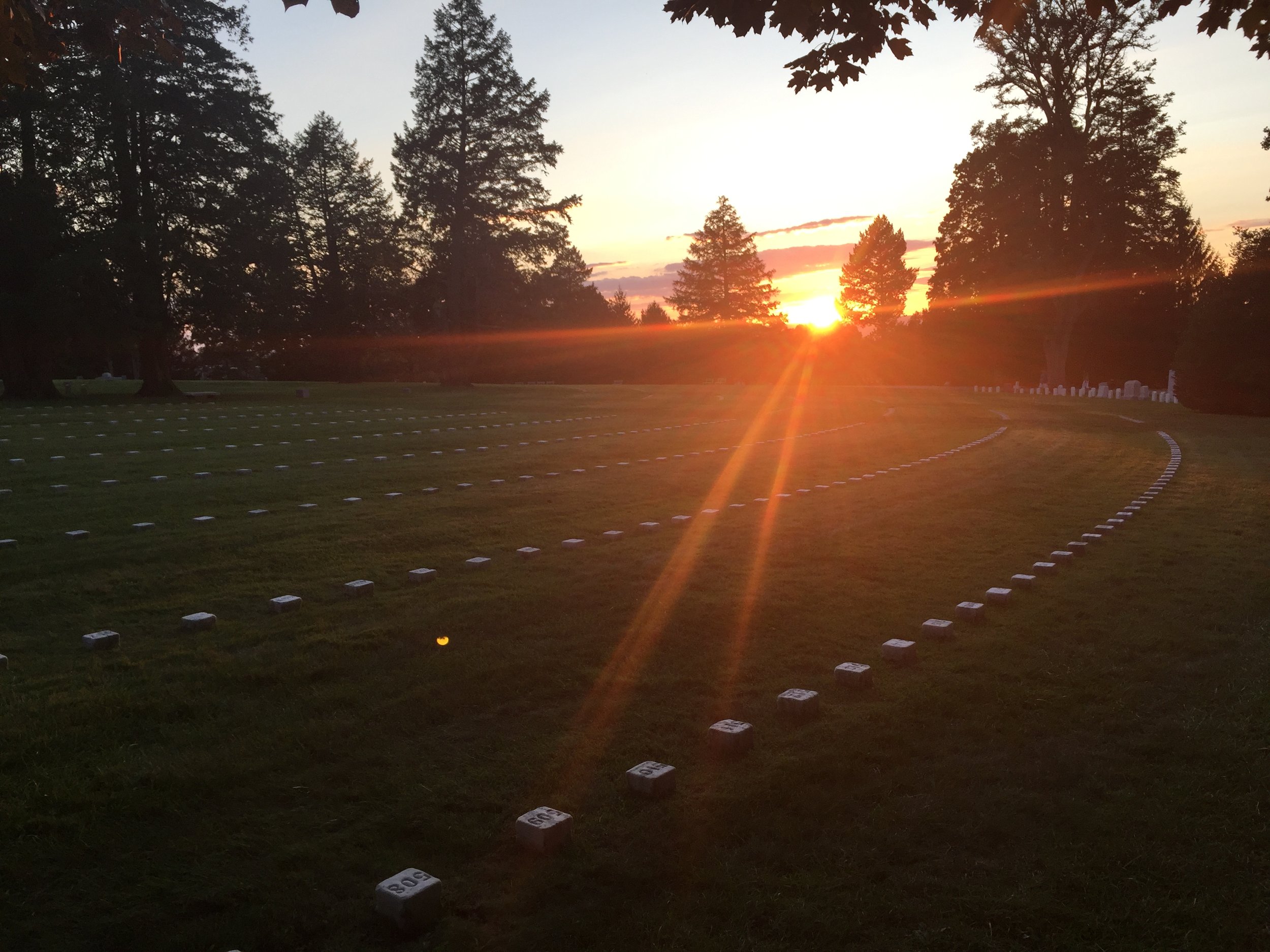  Sunset at the Soldiers' National Cemetery, from the spot where Lincoln delivered his address. 