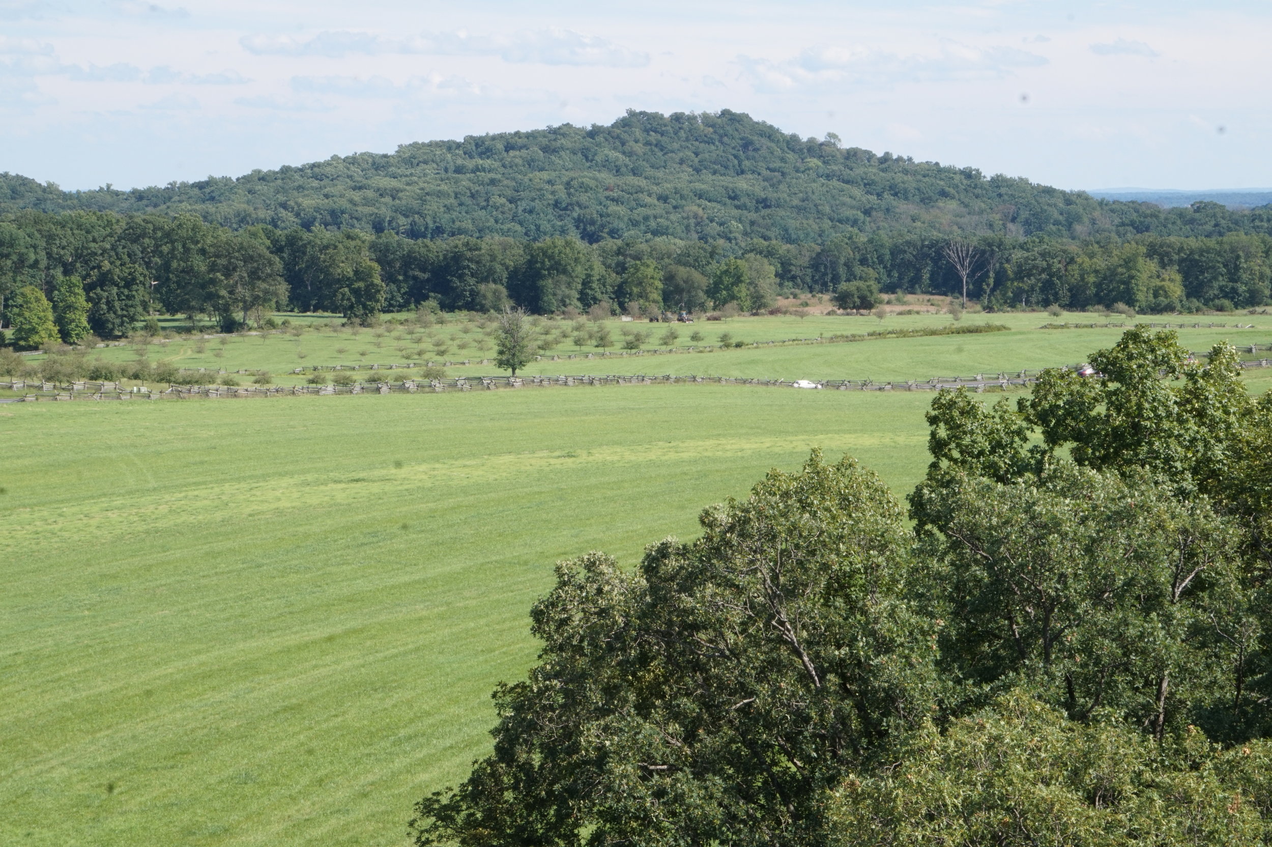  Big Round Top, viewed from the observation tower near Millerstown Road. 