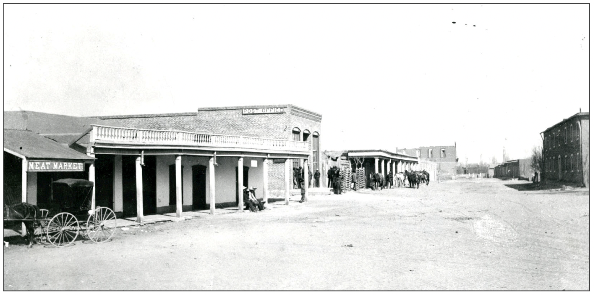 Old Town around 1900, "Basket Shop" building at center