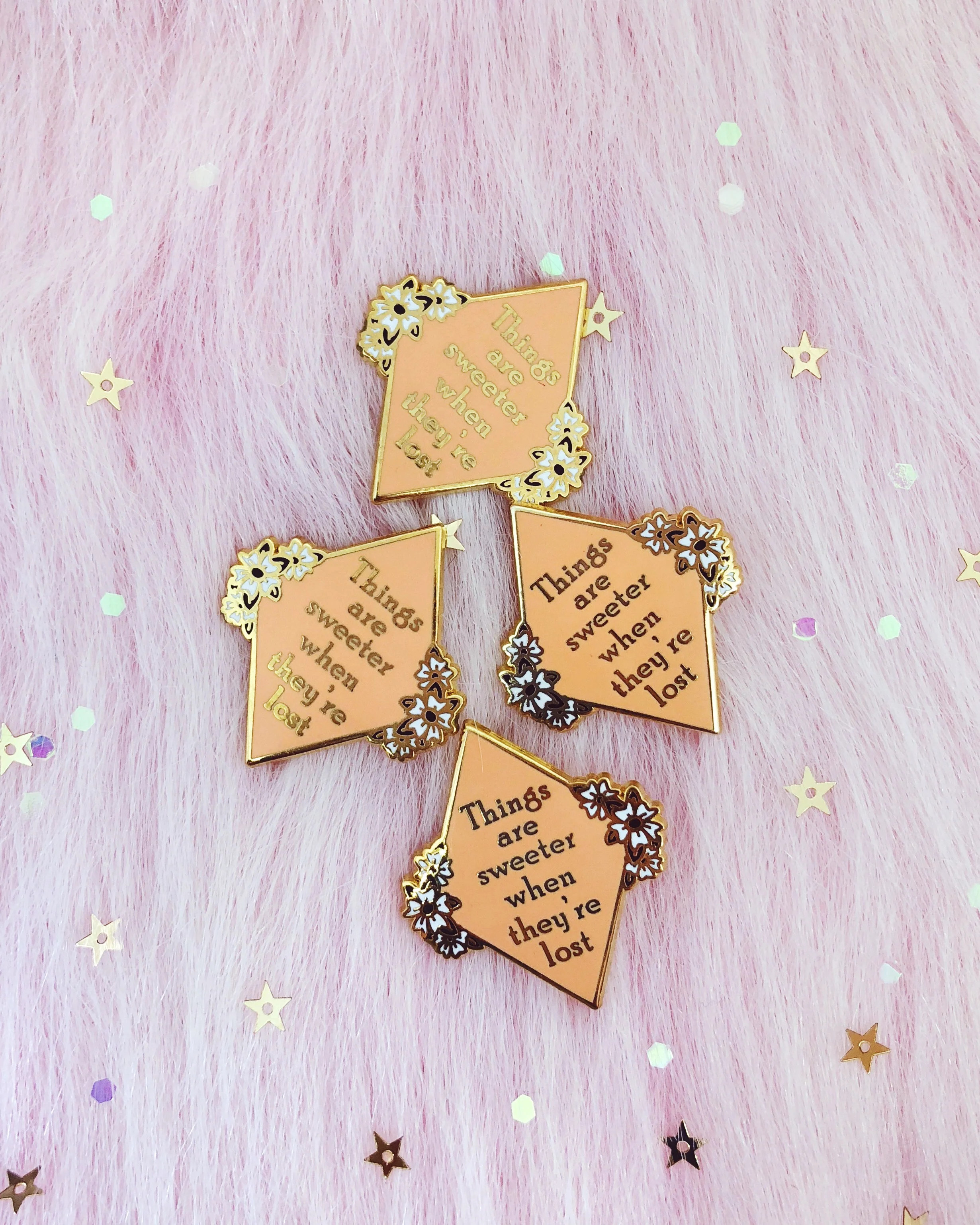 Things are Sweeter Pin, F. Scott Fitzgerald Literary Quote Inspired The Beautiful and Damned Book Theme Lapel Badge by Lilly Baik.