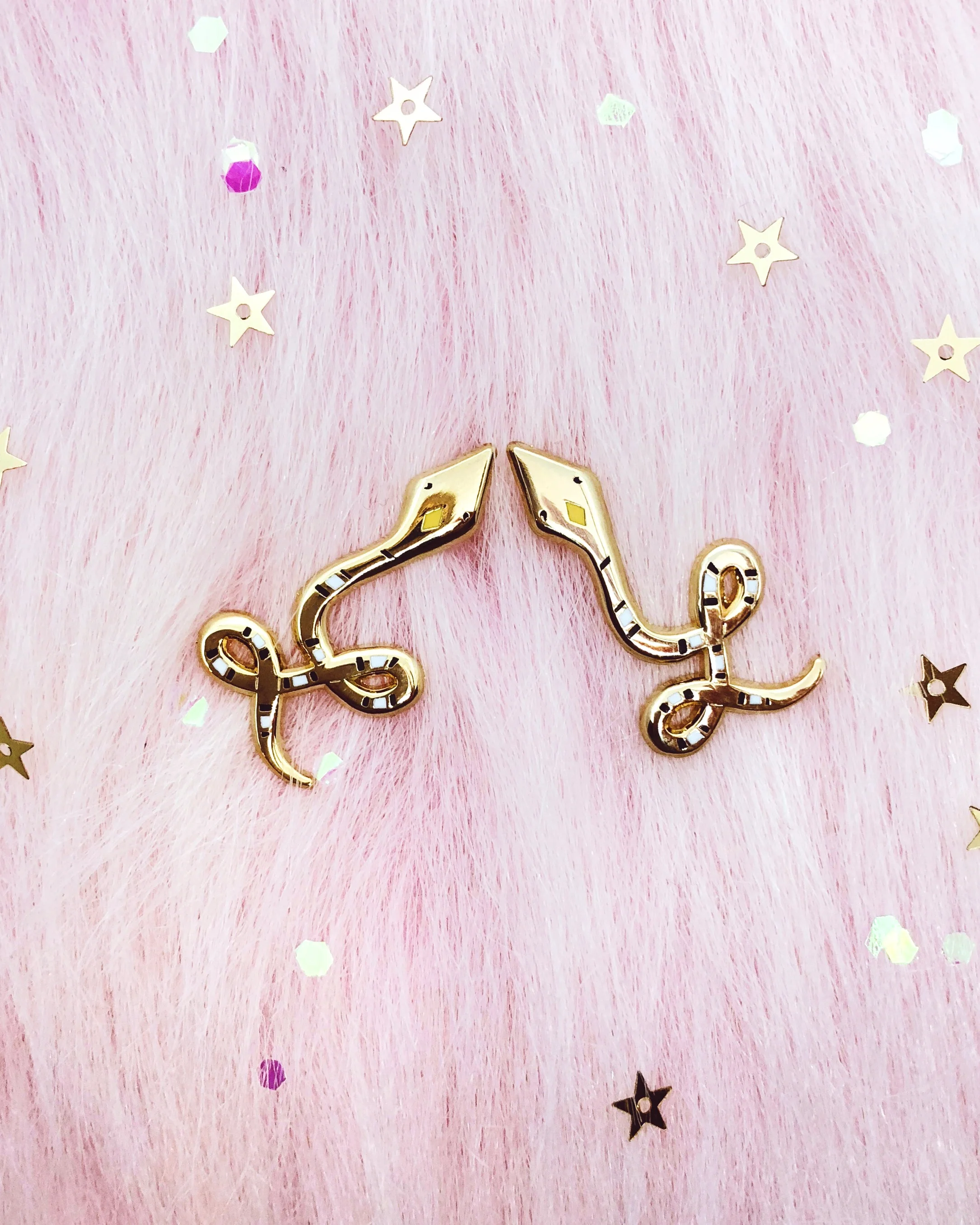 mini snake hard enamel animal nature inspired gold lapel pin by lilly baik.