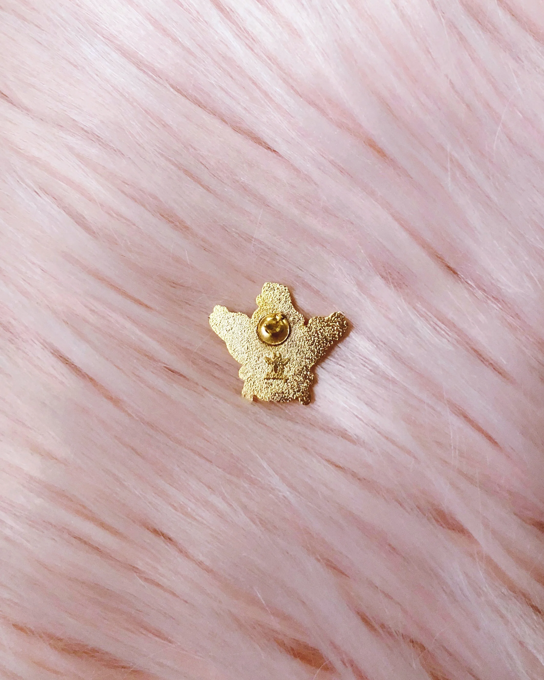 santa bee mini tiny bee gold hard enamel christmas holiday festive lapel pin badge by lilly baik.