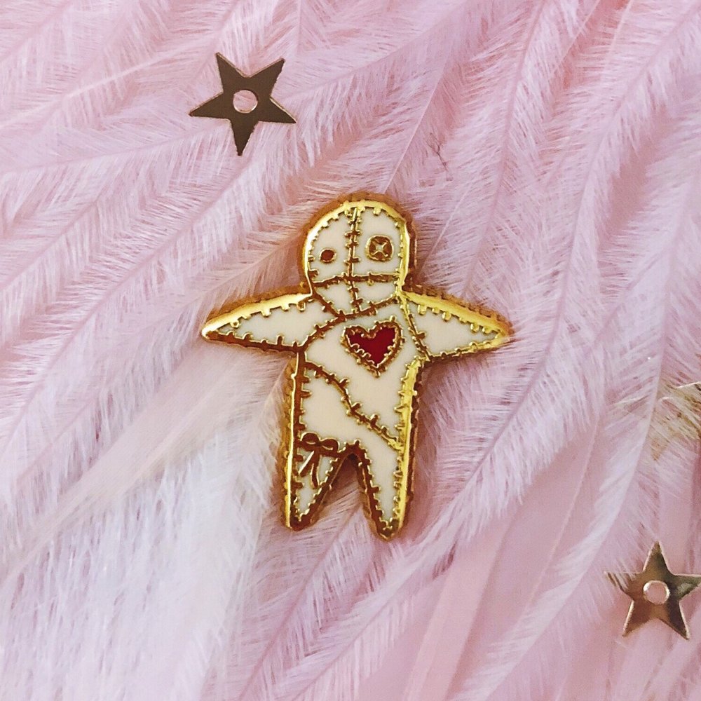 Emo Voodoo Doll Pins Effigy Aesthetic Pin for Sale by Jackrabbit Rituals