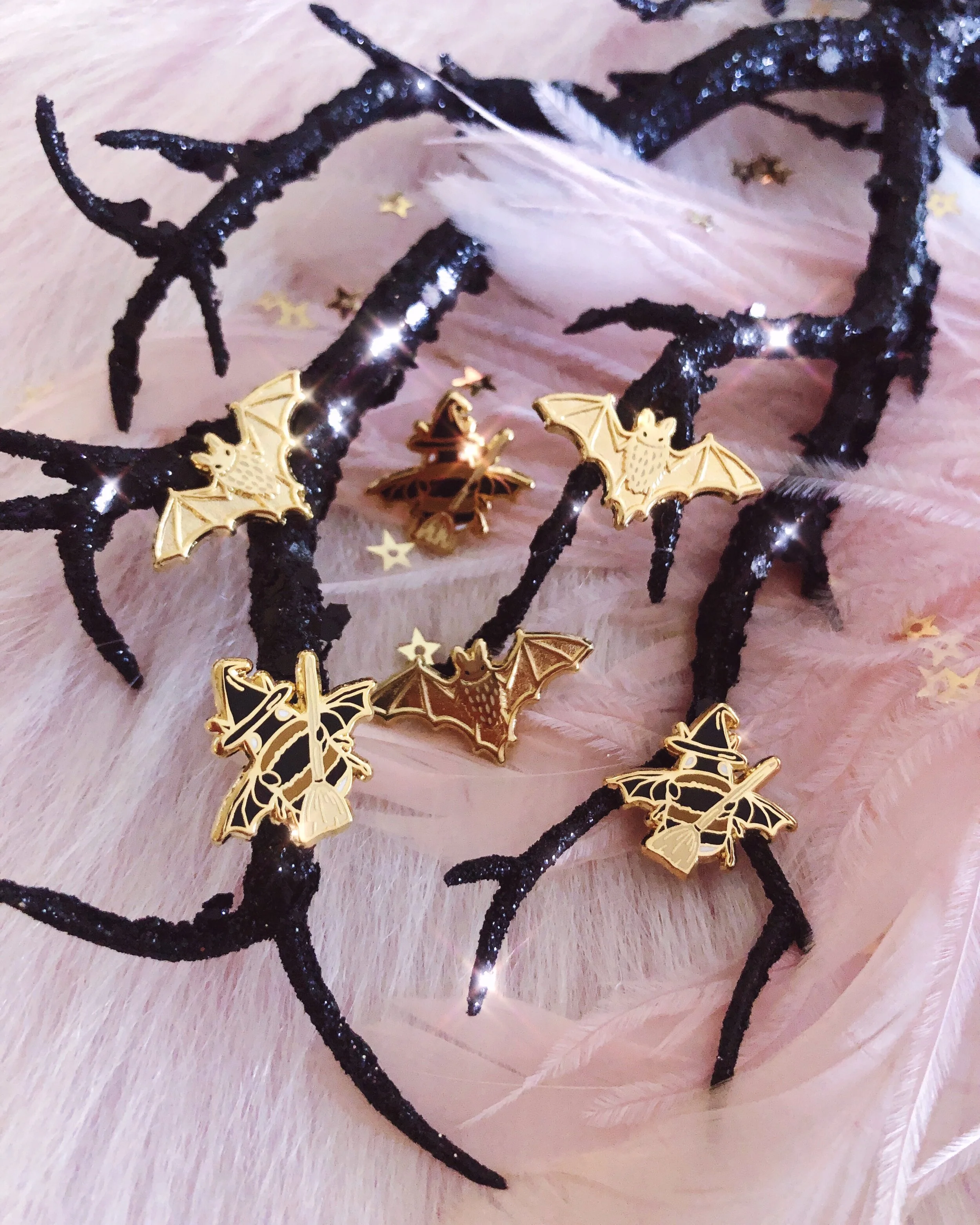 mini bat gold hard enamel cute spooky halloween pretty nature animal mini pin by lilly baik.