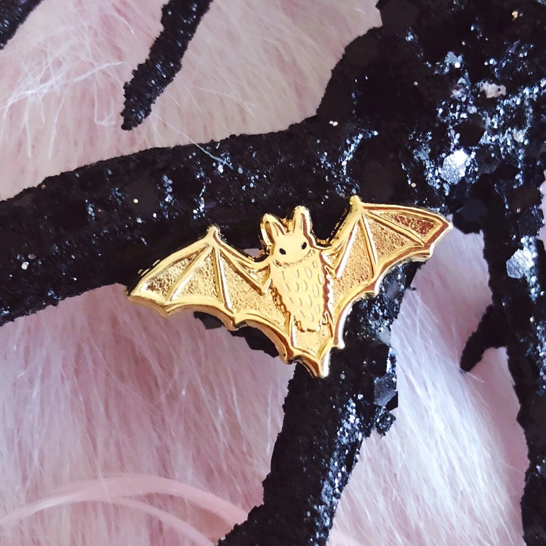 mini bat gold hard enamel cute spooky halloween pretty nature animal mini pin by lilly baik.