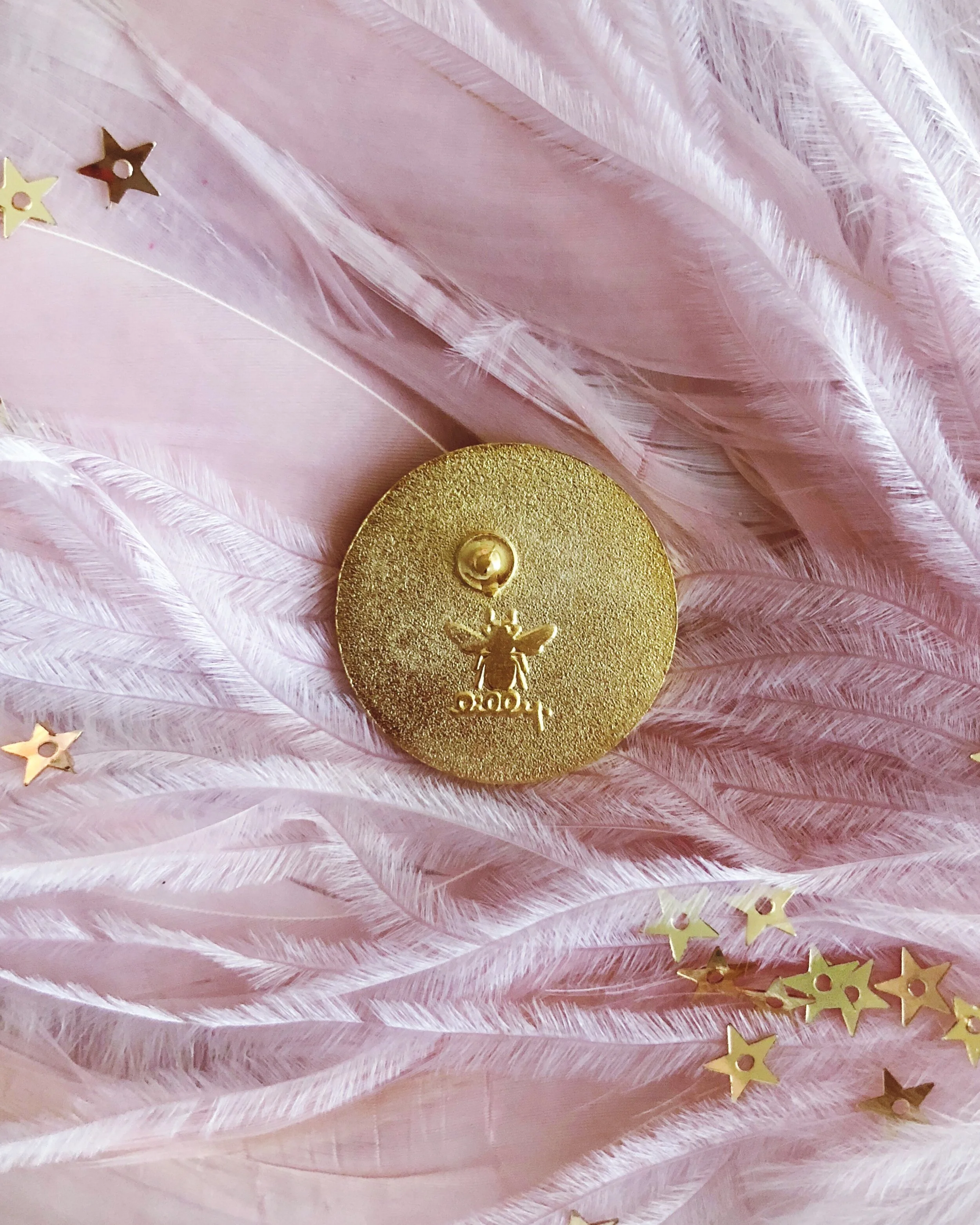 pink bee badge 3d gold hard enamel lapel animal nature bees pin by lilly baik.