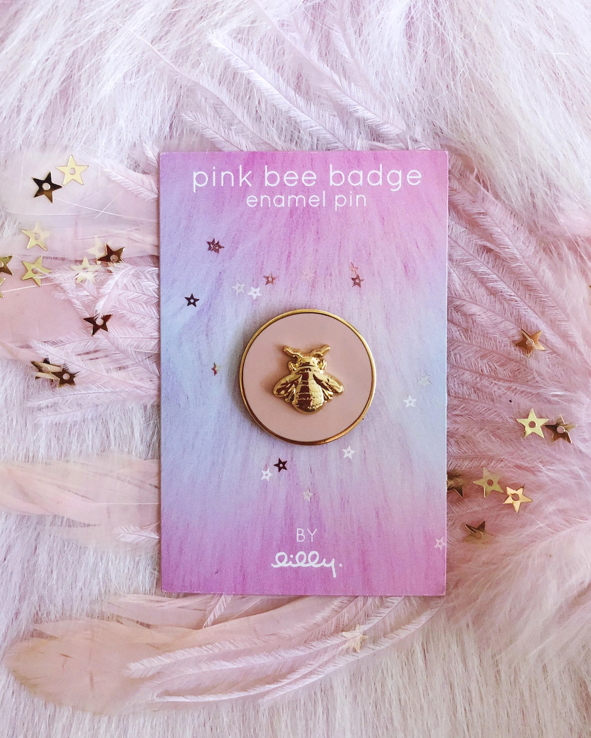 pink bee badge 3d gold hard enamel lapel animal nature bees pin by lilly baik.