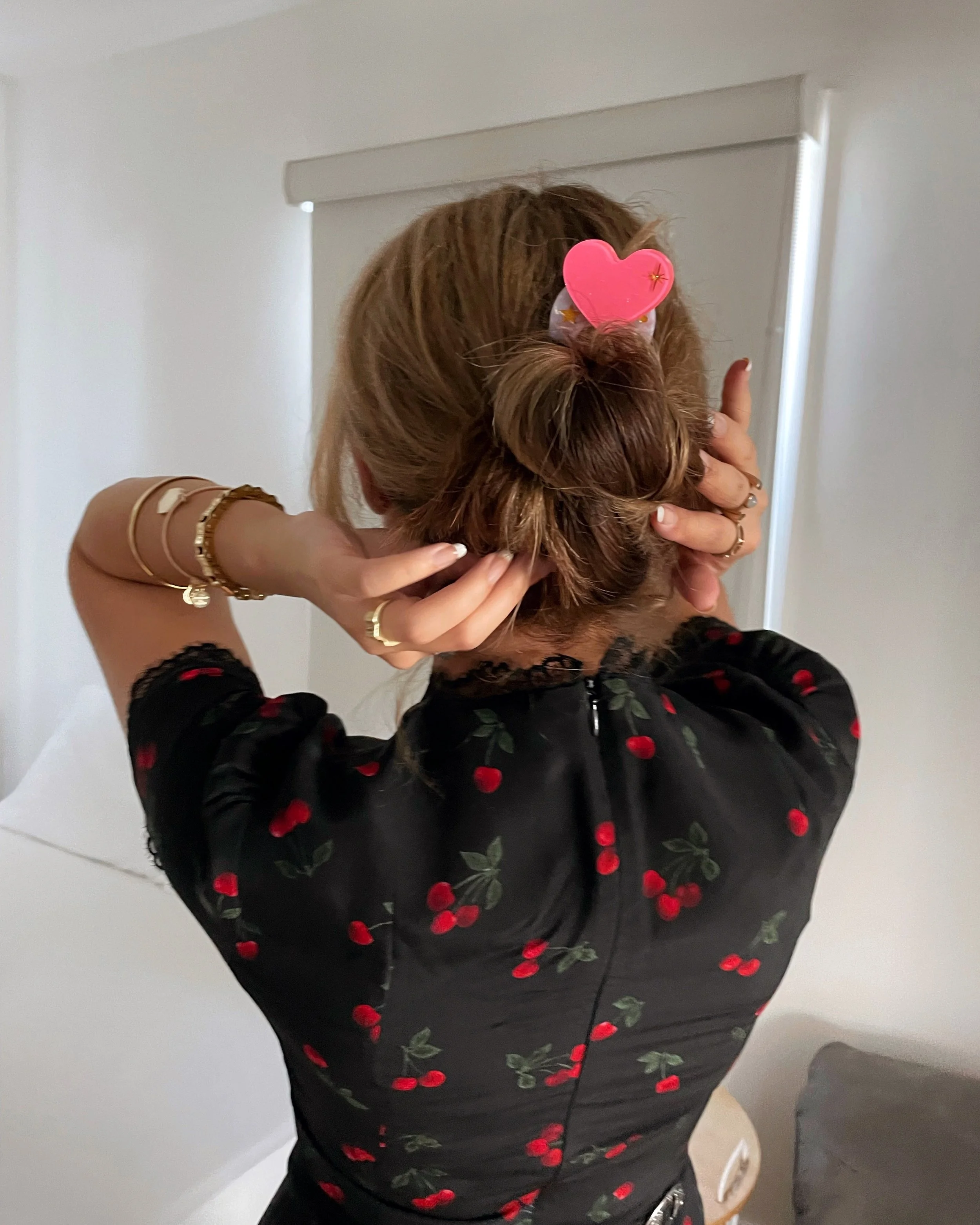 love is in the hair heart-shaped french pin by lilly baik.