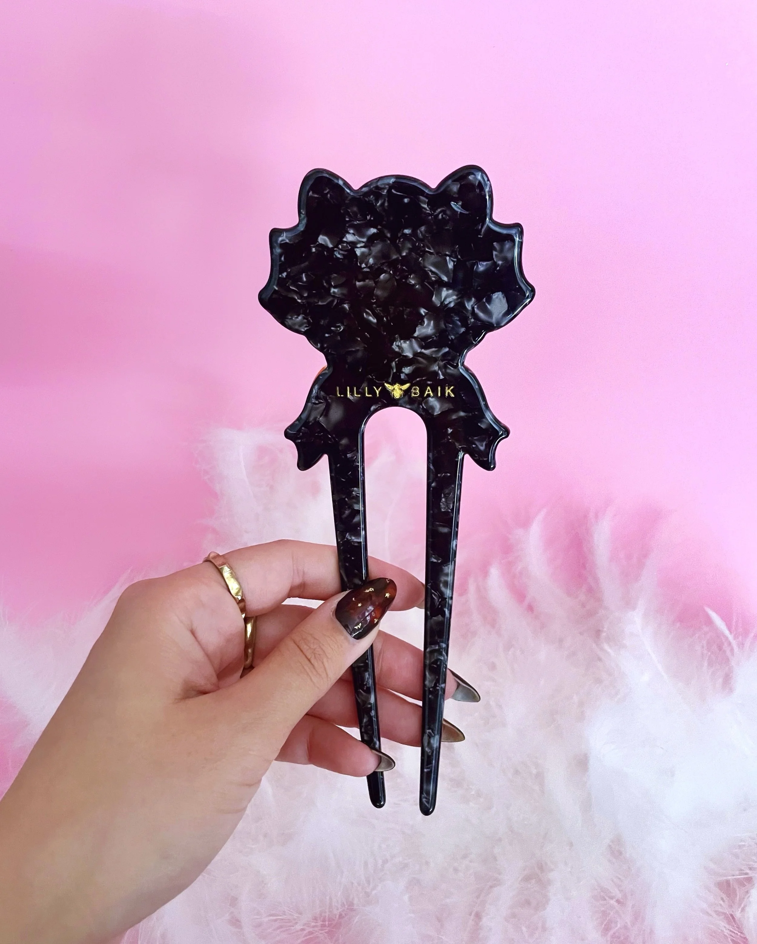 fancy cat french hair pin black back.JPEG