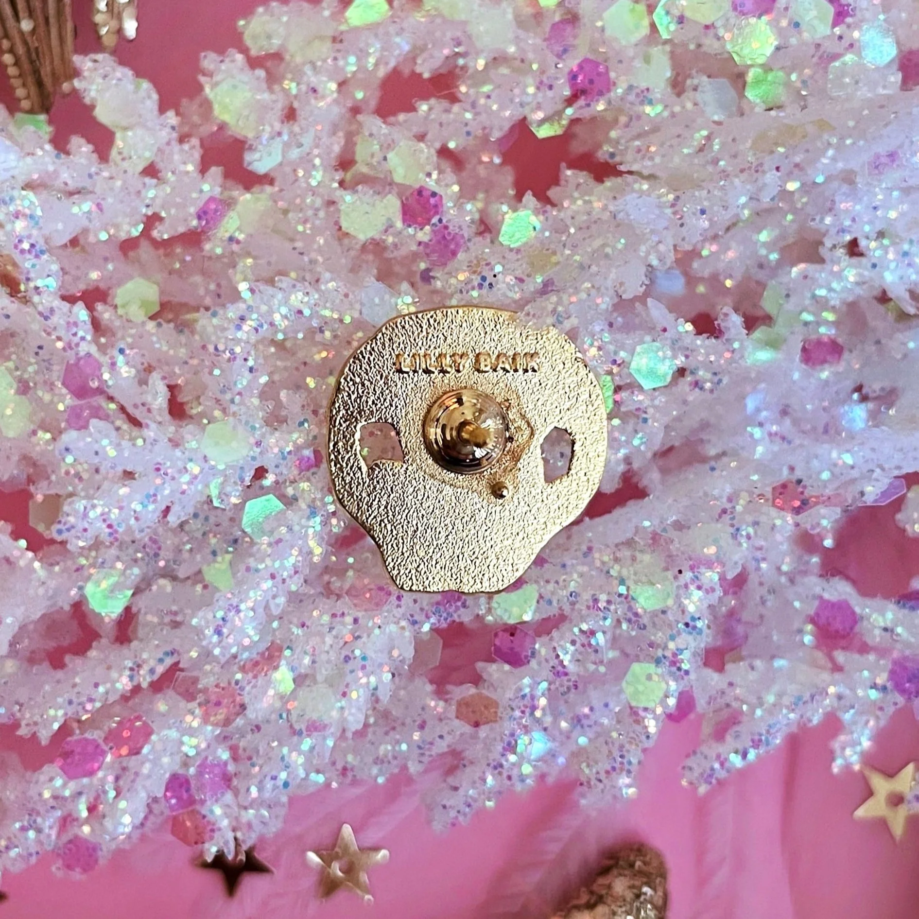 golden skull pin, memento mori cracked skull lapel pin by lilly baik.