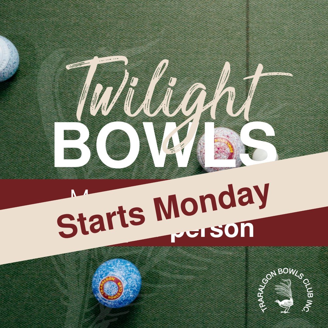 TWILIGHT BOWLS is BACK MONDAY at 6.30pm.
📍Sign-up by 1pm each Monday, on the sheet in the breezeway
📍$10 per person
📍Neat casual clothes
📍Bowls shoes, flat-soled shoes or barefoot
📍Senior meal deal available Mondays - one course $12