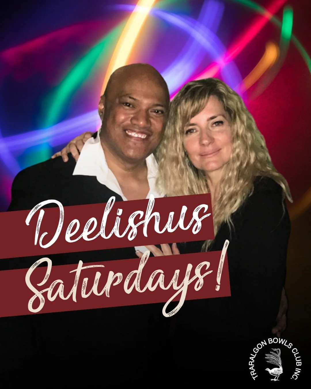DEELISHUS SATURDAY!
Join us from 7pm this Saturday for a live performance from local musical duo Deelicious. Price and Dolores will perform songs from the 1950s to the 2000s and share the microphone for karaoke. Guaranteed to be heaps of fun, tag a f
