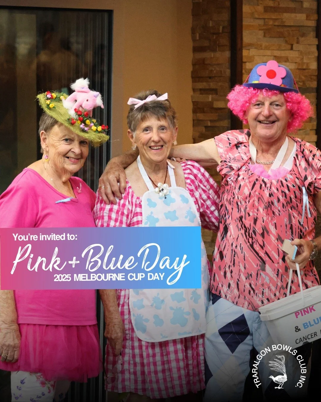 💙💗MELBOURNE CUP PINK &  BLUE CHARITY DAY
Join us Tuesday 4 November, for our annual fundraiser for prostate and breast cancer. Sign-up for bowls and lunch in the breezeway. Everyone is welcome.
💗 Racing sweeps
💙 Raffles
💗 Best blue and pink