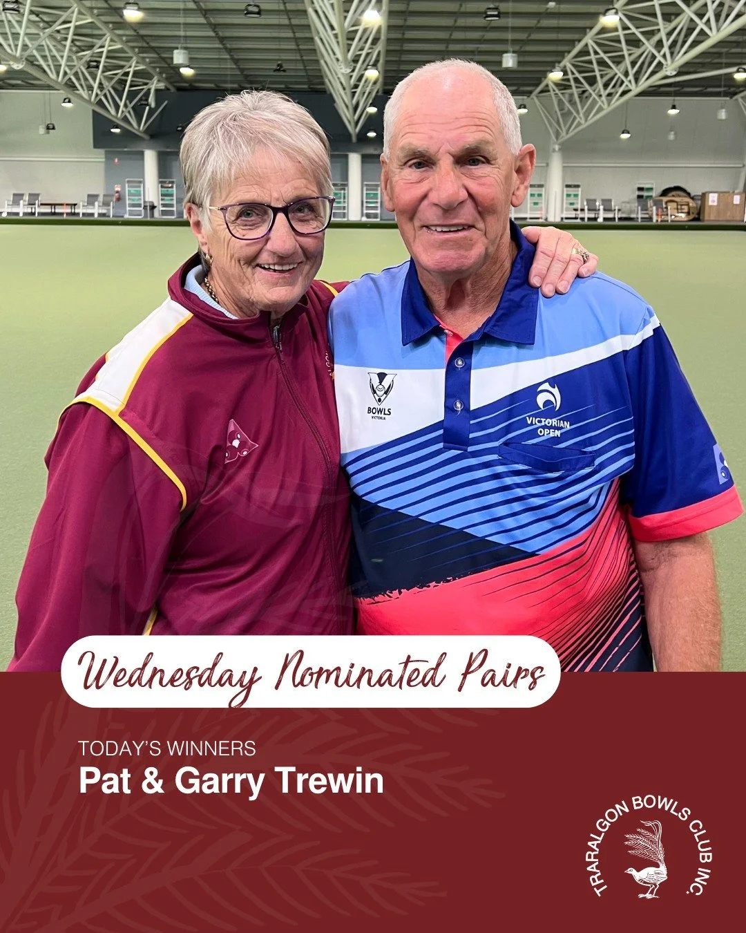 🍐 Wednesday Nominated Pairs🍐
The winners of the day were:
🥇Winners:  Pat &amp; Garry Trewin
🥈Runners-up:  Ron Sherlock &amp; Ian Hilsley
Thank you to all who joined in on the fun. Pat &amp; Garry Trewin were also lucky enough to take home the jac
