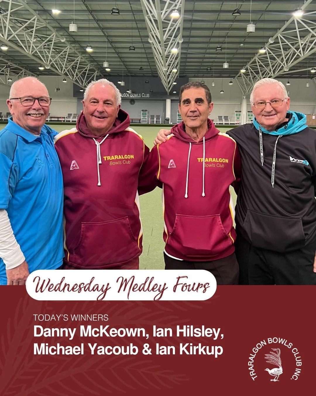 4️⃣WEDNESDAY MEDLEY FOURS4️⃣
Congratulations to the winners of the day:
🥇Winners: Danny McKeown, Ian Hilsley, Michael Yacoub &amp; Ian Kirkup
🥈Runners-up: Rob Wheeler, Gavin Malane, Gary Bassett &amp; Bill Bishop
Thank you to all who joined in on t
