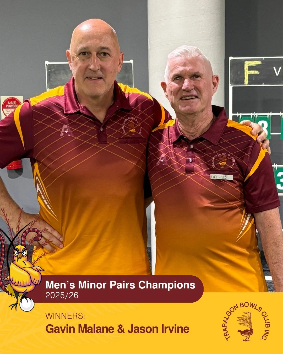 🤩MINOR PAIRS CLUB CHAMPIONS
Congratulations to our minor pairs champs:
LADIES:
🥇Dettie Wylie &amp; Dianne Bau
🥈Nadia Curnick &amp; Karen Hodgens
MEN:
🥇Gavin Malane &amp; Jason Irvine
🥈Barry Fernance &amp; Gary Bassett