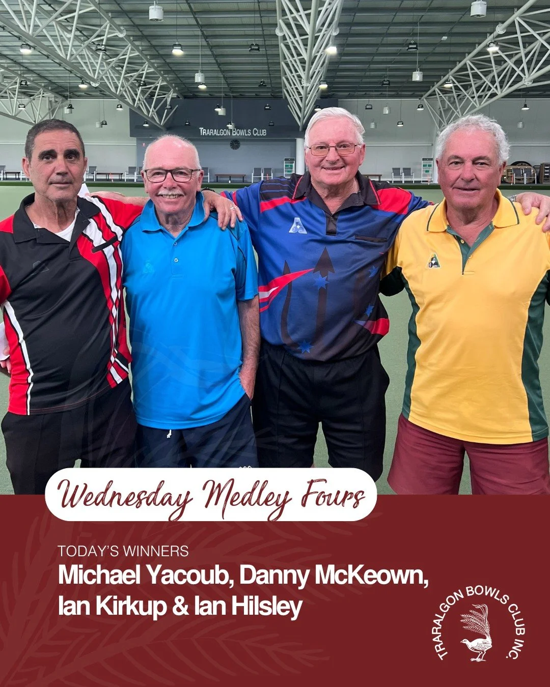 4️⃣WEDNESDAY MEDLEY FOURS4️⃣
Congratulations to the winners of the day:
🥇Winners: Michael Yacoub, Danny McKeown, Ian Kirkup, Ian Hilsley
🥈Runners-up: Gary Bassett, Bill Bishop, Kevin Enguell, Gavin Malane
Thank you to all who joined in on the fun!
