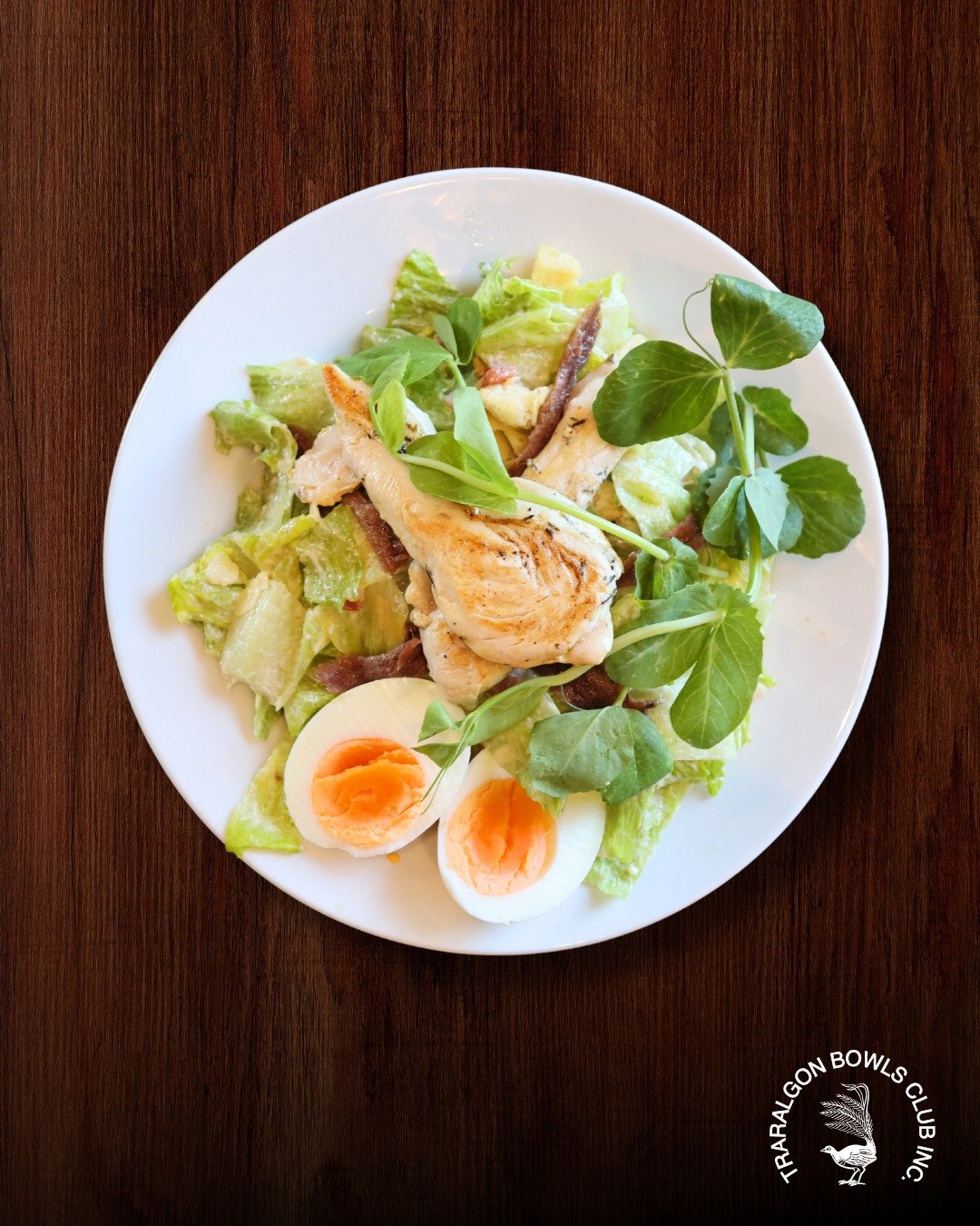 DON'T COOK, have a Mini Main! 
They're a smaller serve of your club favourites. This is our Mini Chicken Caesar. Available daily, for lunch and dinner, all under $20. Perfect for smaller eaters, teens, lunch.. or if you're trying to eat a little less