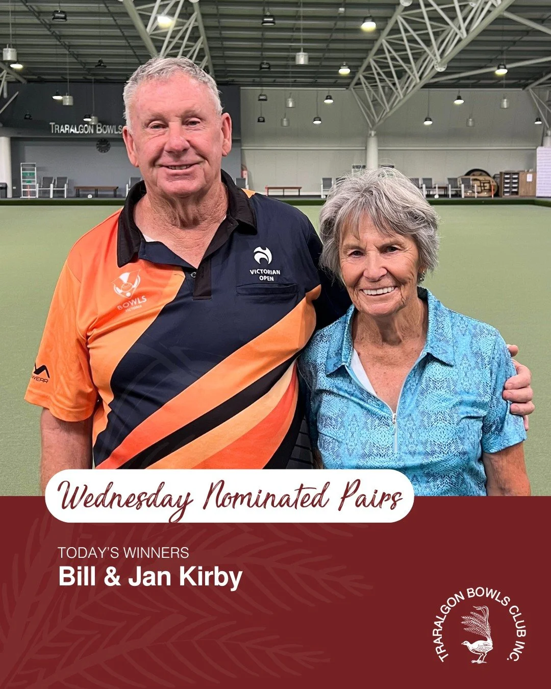 🍐 Wednesday Nominated Pairs🍐
The winners of the day were:
🥇Winners:  Bill &amp; Jan Kirby
🥈Runners-up:  Barry Roscholler &amp; Stan Rycak
Thank you to all who joined in on the fun. 
📍Pop your name on the list in the breezeway if you would like t