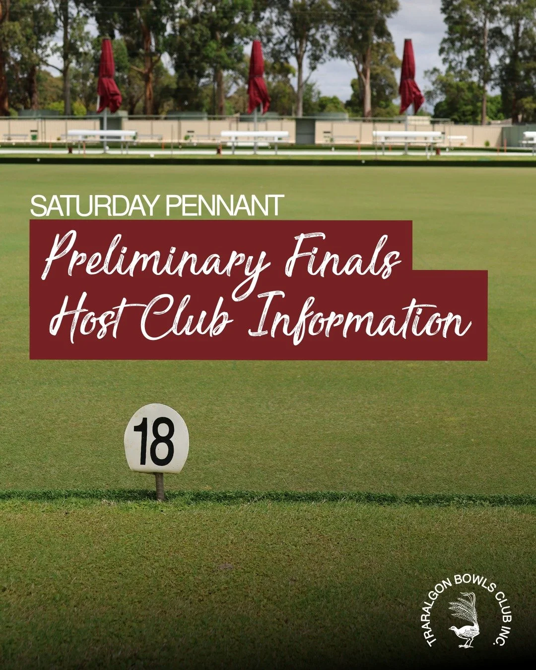 📢WEEKEND PENNANT HOST CLUB INFO
We are looking forward to hosting the Strzelecki Bowls Region (NORTH) preliminary finals for DIV 1, 4 and 7 on Saturday. 
🔵PRACTICE available on the greens from 1pm onwards on Friday 20 Feb.
🍔BBQ lunch available on 