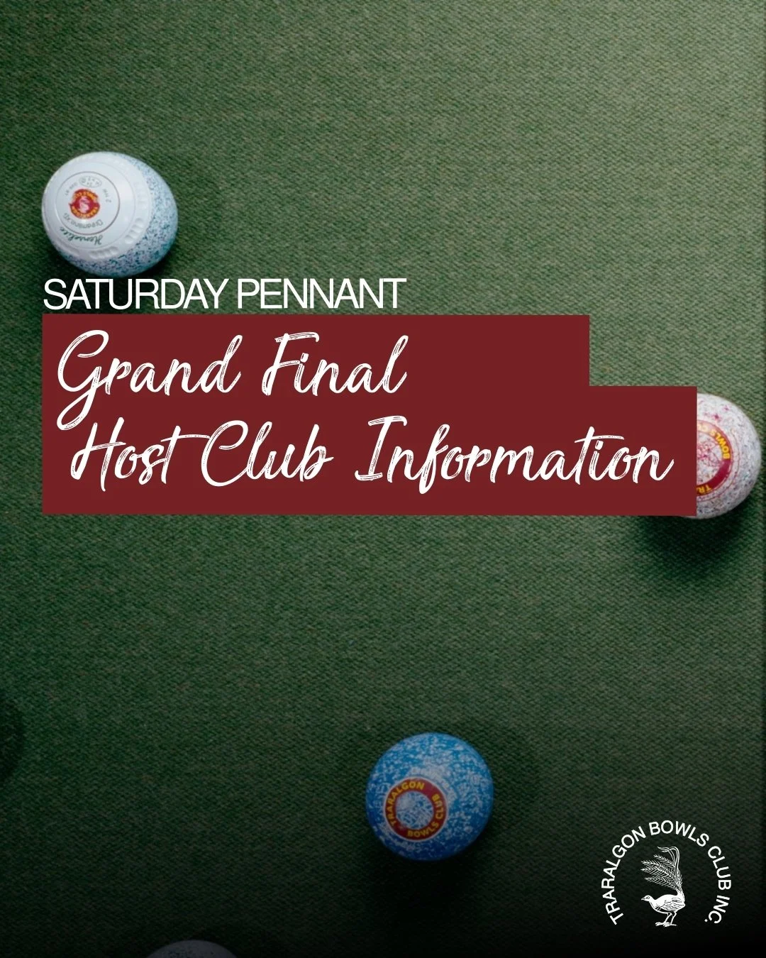 📢WEEKEND PENNANT HOST CLUB INFO
We are looking forward to hosting the Strzelecki Bowls Region (NORTH) grand finals for DIV 3, 4 and 6 on Saturday 28 February. 
Please note:
🍔BBQ lunch is available on Saturday, sausages &amp; hamburgers
🍻OUTDOOR SO