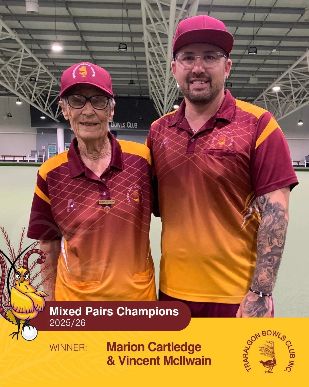 🤩MIXED PAIRS CLUB CHAMPIONS
Congratulations to our mixed pairs champs:
🥇Marion Cartledge &amp; Vincent McIlwain
🥈Rosie Lorenz &amp; Ken Mooney