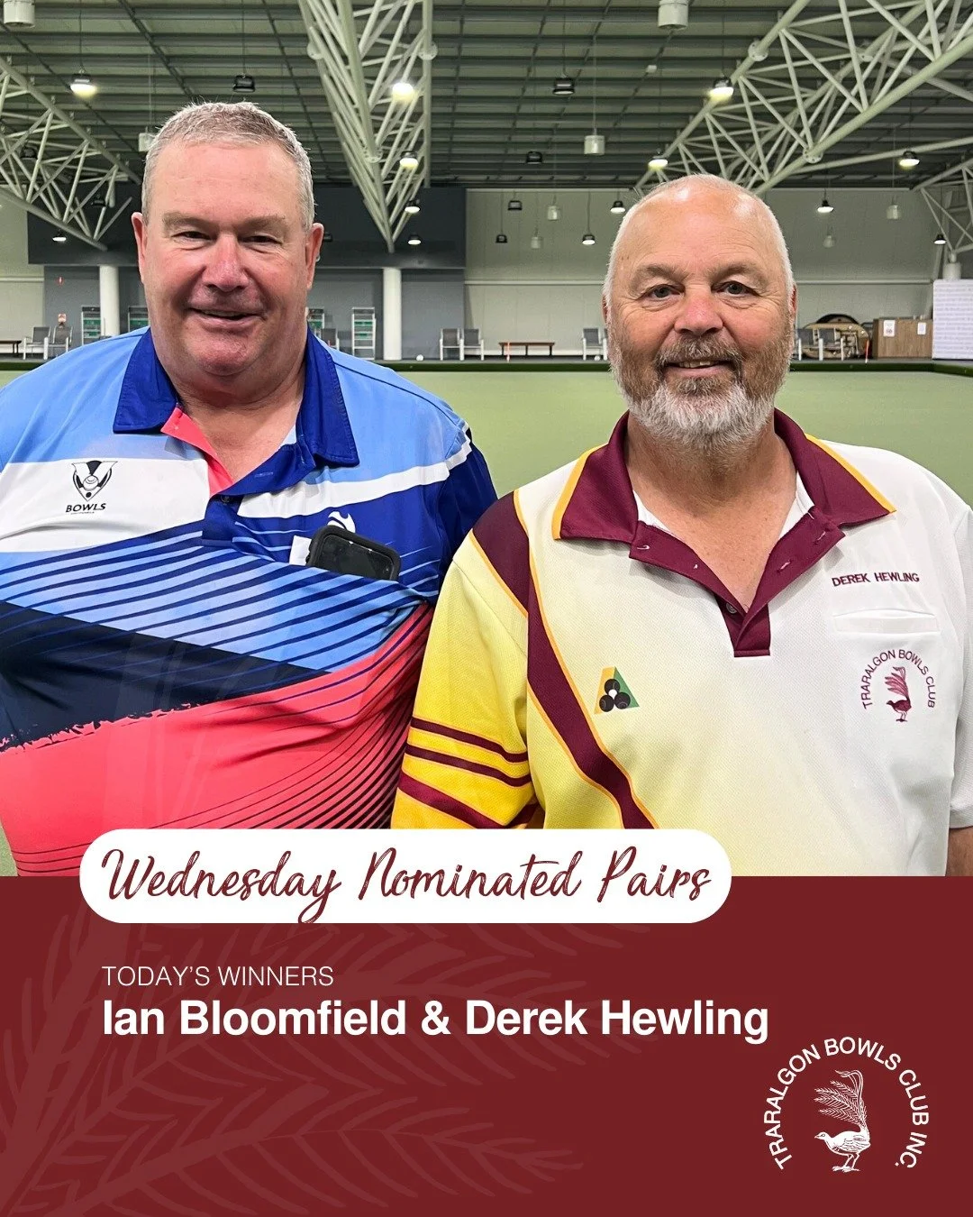 🍐 Wednesday Nominated Pairs🍐
The winners of the day were:
🥇Winners:  Ian Bloomfield &amp; Derek Hewling
🥈Runners-up:  Gavin Malane &amp; Bob Dykstra
Thank you to all who joined in on the fun. 
The jackpot didn't go off today but it will go off ne