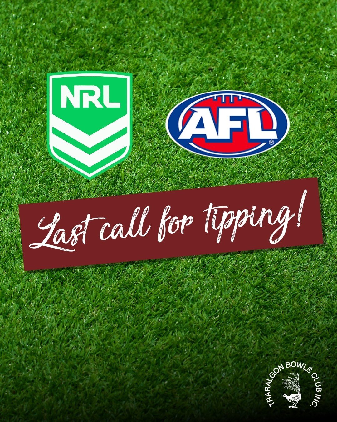 💰HAVE YOU PUT YOUR TIPS IN?
There are two separate comps. One for AFL and one for NRL.
PRIZES:
🥇$500 in points added to Member's Card
🥈 $300 in points added to Member's Card
🥉 $150 in points added to Member's Card