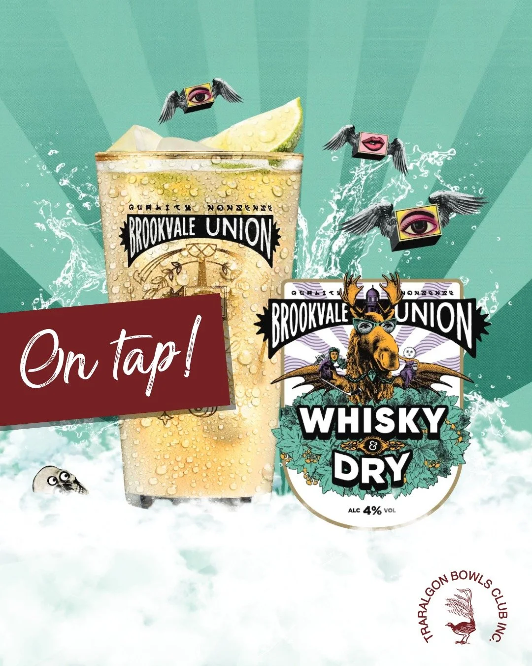 🥃GOOD TIMES JUST GOT SMOOTHER
@brookvaleunion  Whisky &amp; Dry is now on tap at the club.
Cold, easy‑drinking and ready when you are.