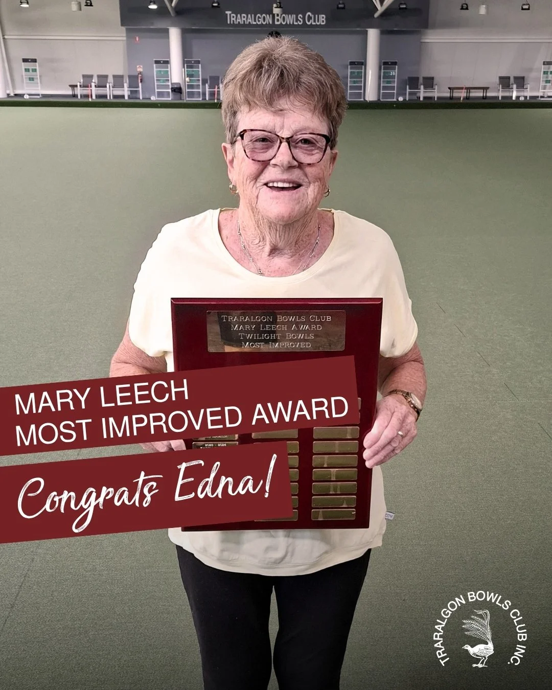 🎖️CONGRATULATIONS EDNA SIMPSON
We&rsquo;re thrilled to congratulate Edna Simpson on being named the winner of the Mary Leech Most Improved Award for Twilight Bowls. Edna&rsquo;s improvement throughout the season has been fantastic to watch, and this