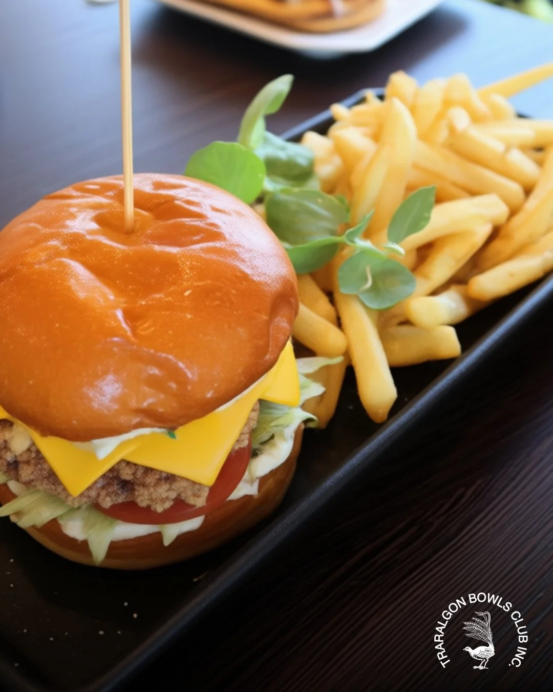 Our chicken burger, lunch or dinner 7 days a week. It can almost cure anything.